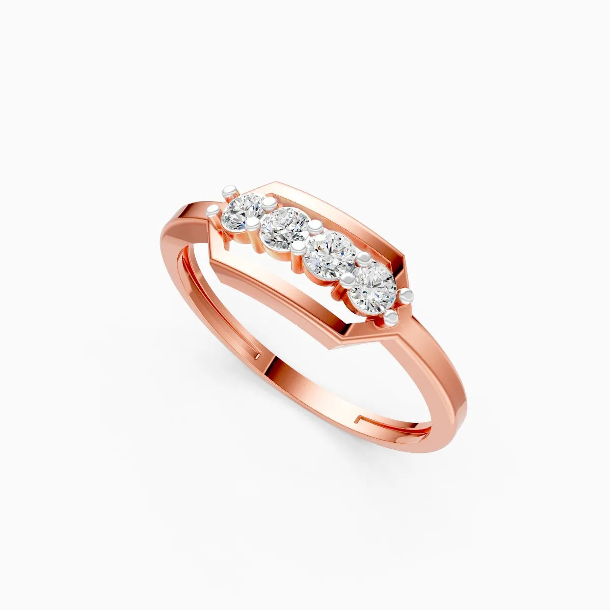 Diamond Row Bar Ring