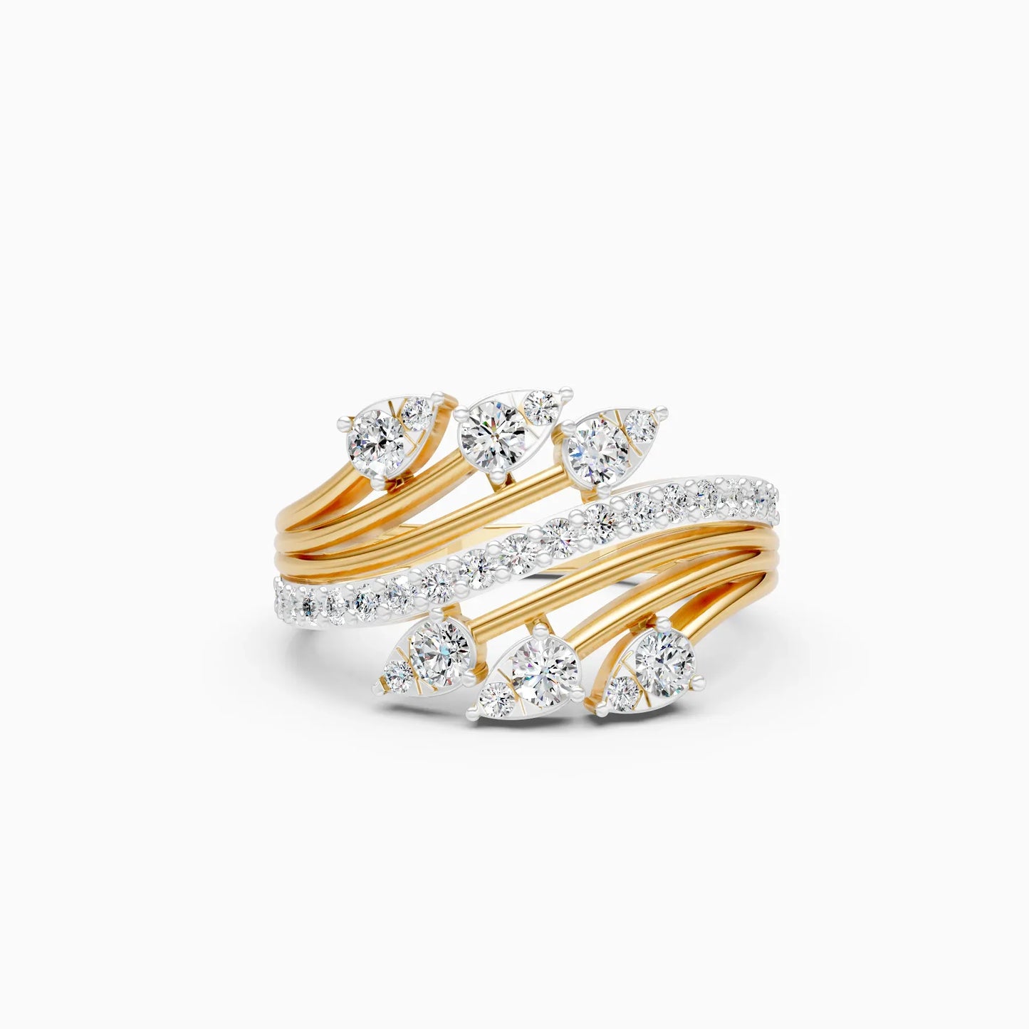 Pear-Cut Leaf Diamond Ring