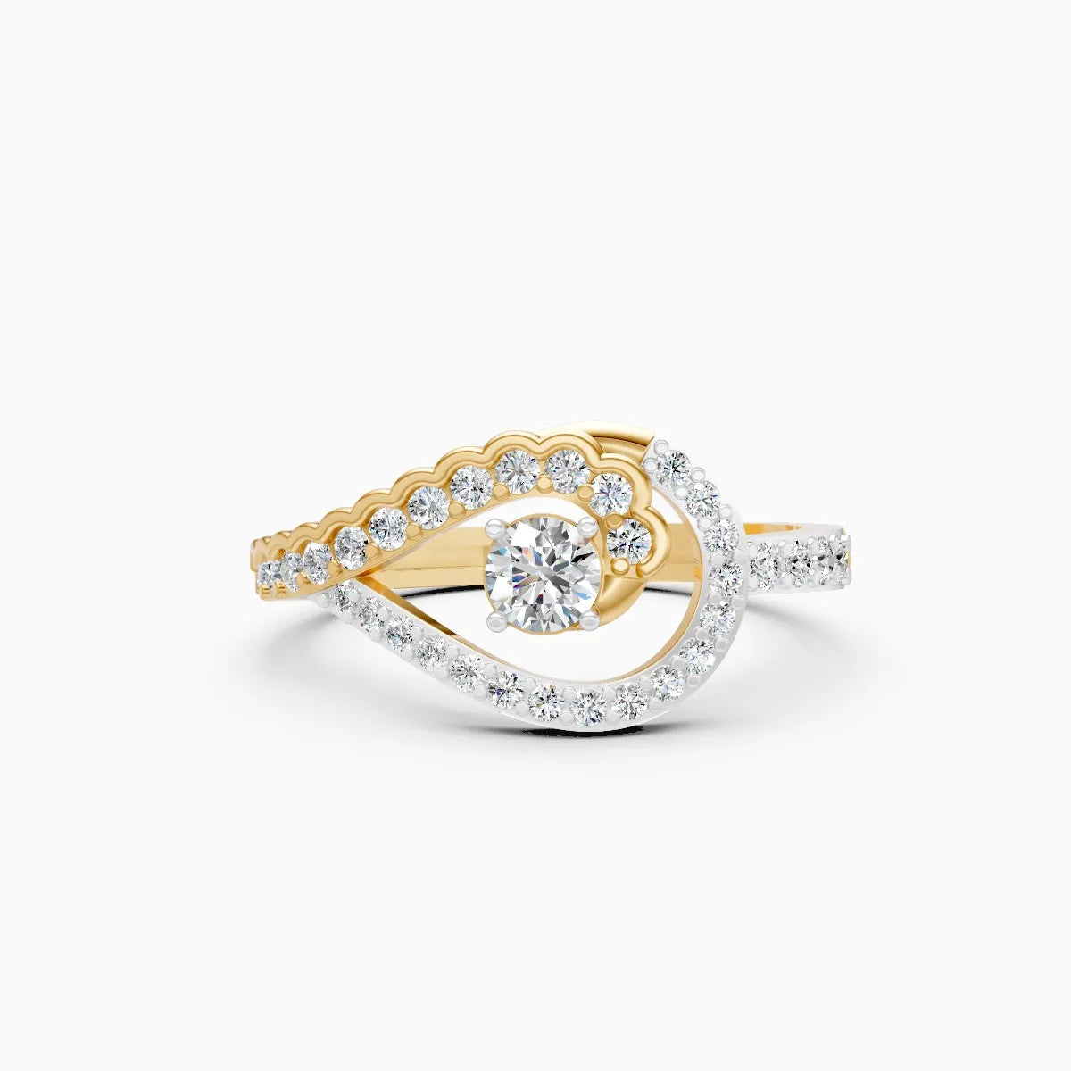 HaloTwist Lab Grown Diamond Ring