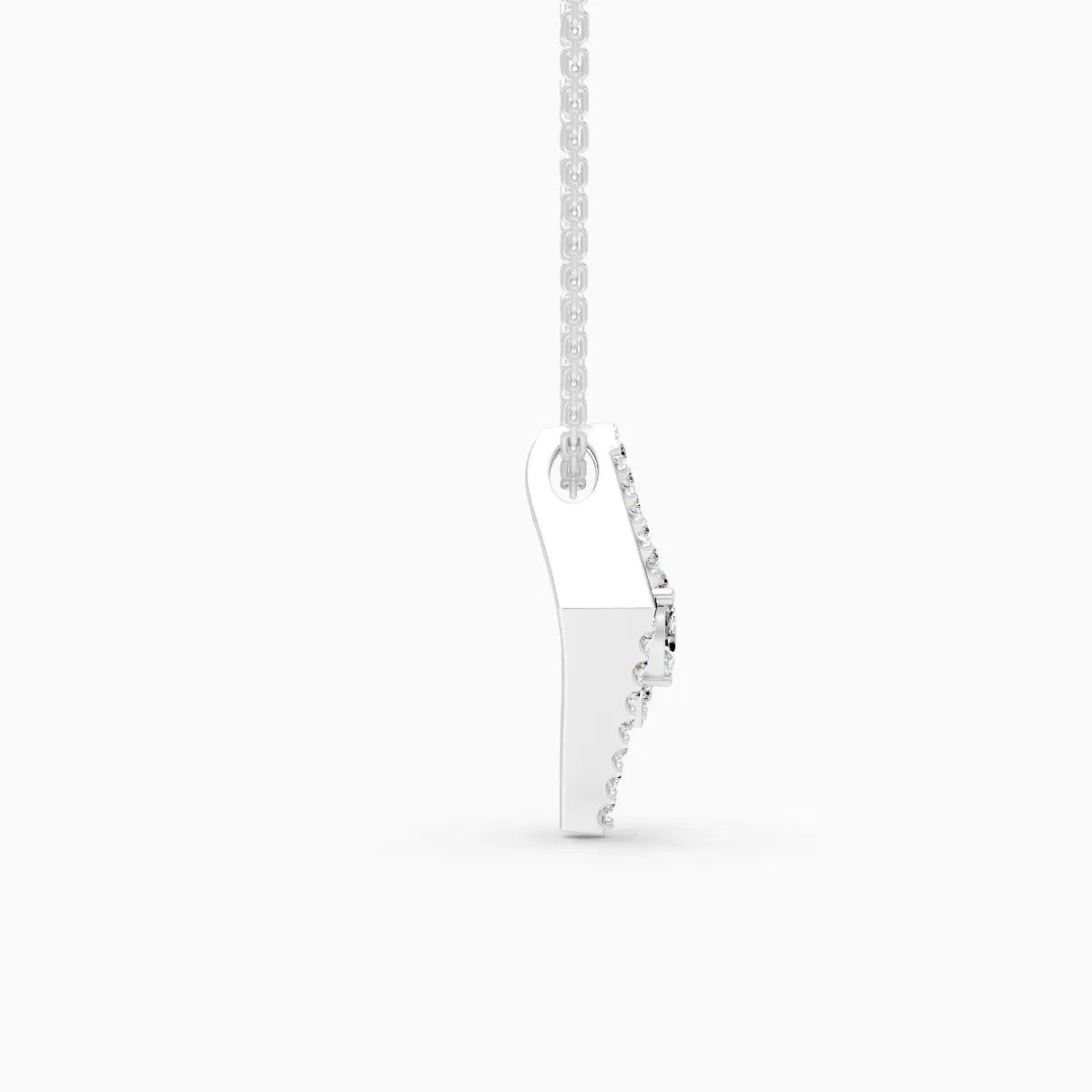 Graceful Tringle Shape Diamond Necklace