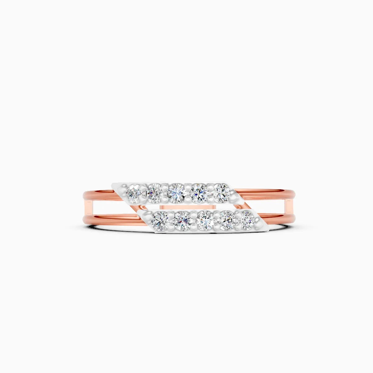 Twin Bar Diamond Ring