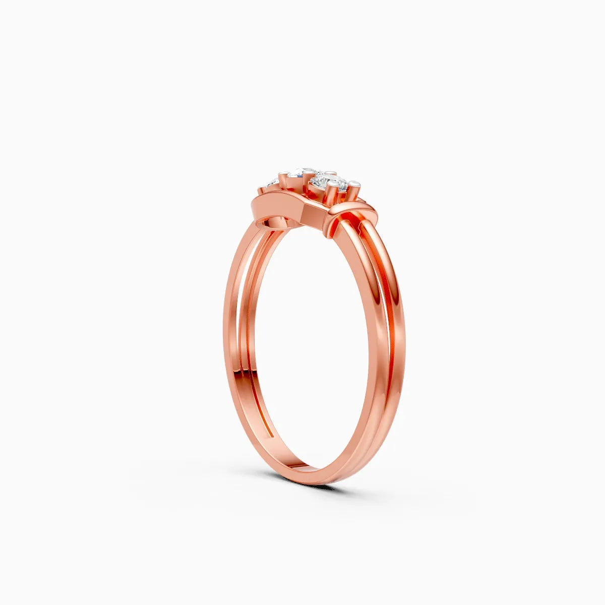 Three Diamond Bar Ring