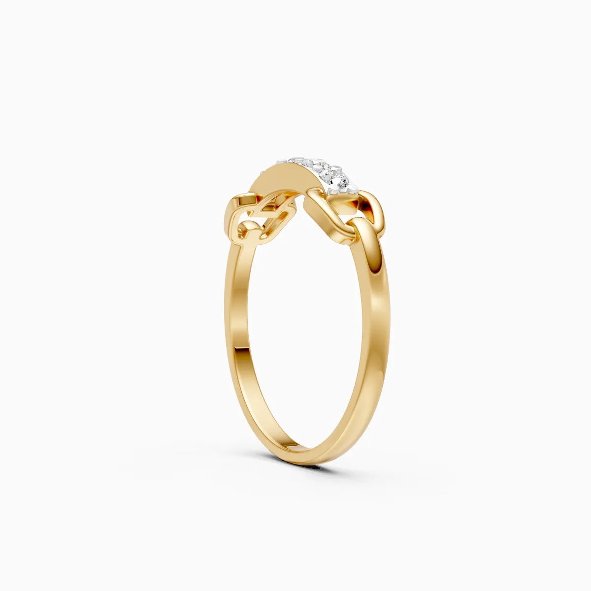 Diamond Chain Bar Ring