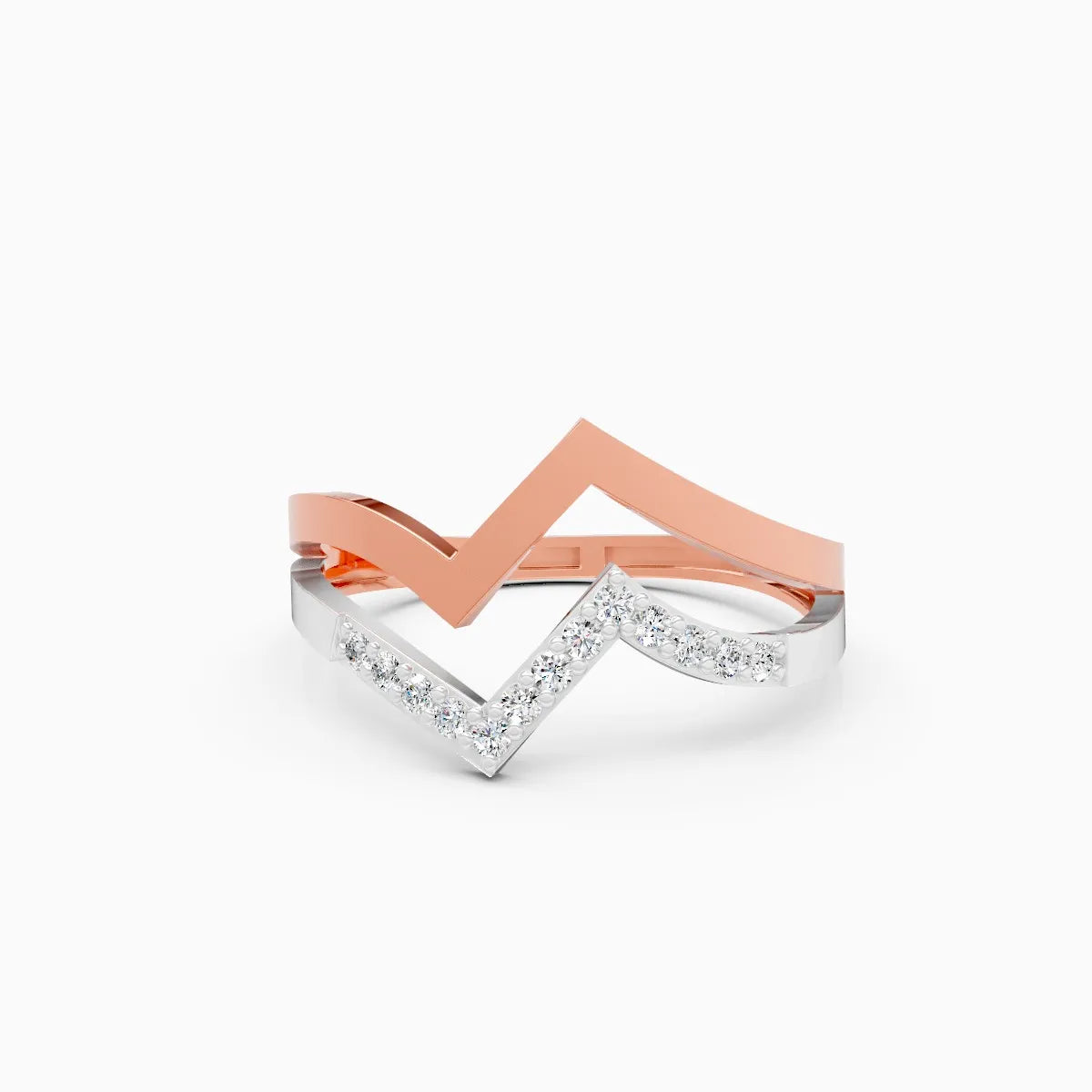 Dual Chevron Diamond Band