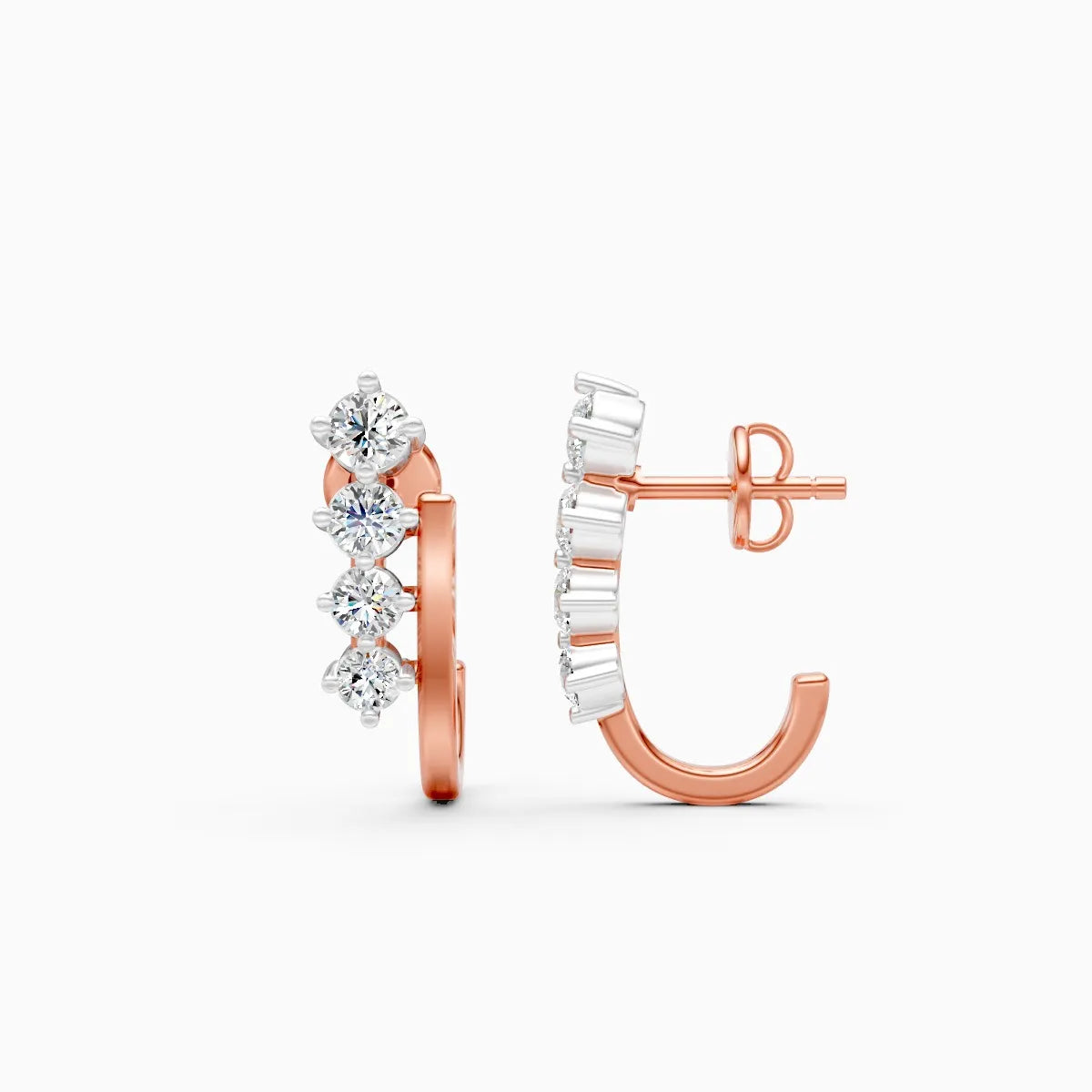 Modern Line Lab Grown Diamond Earrings
