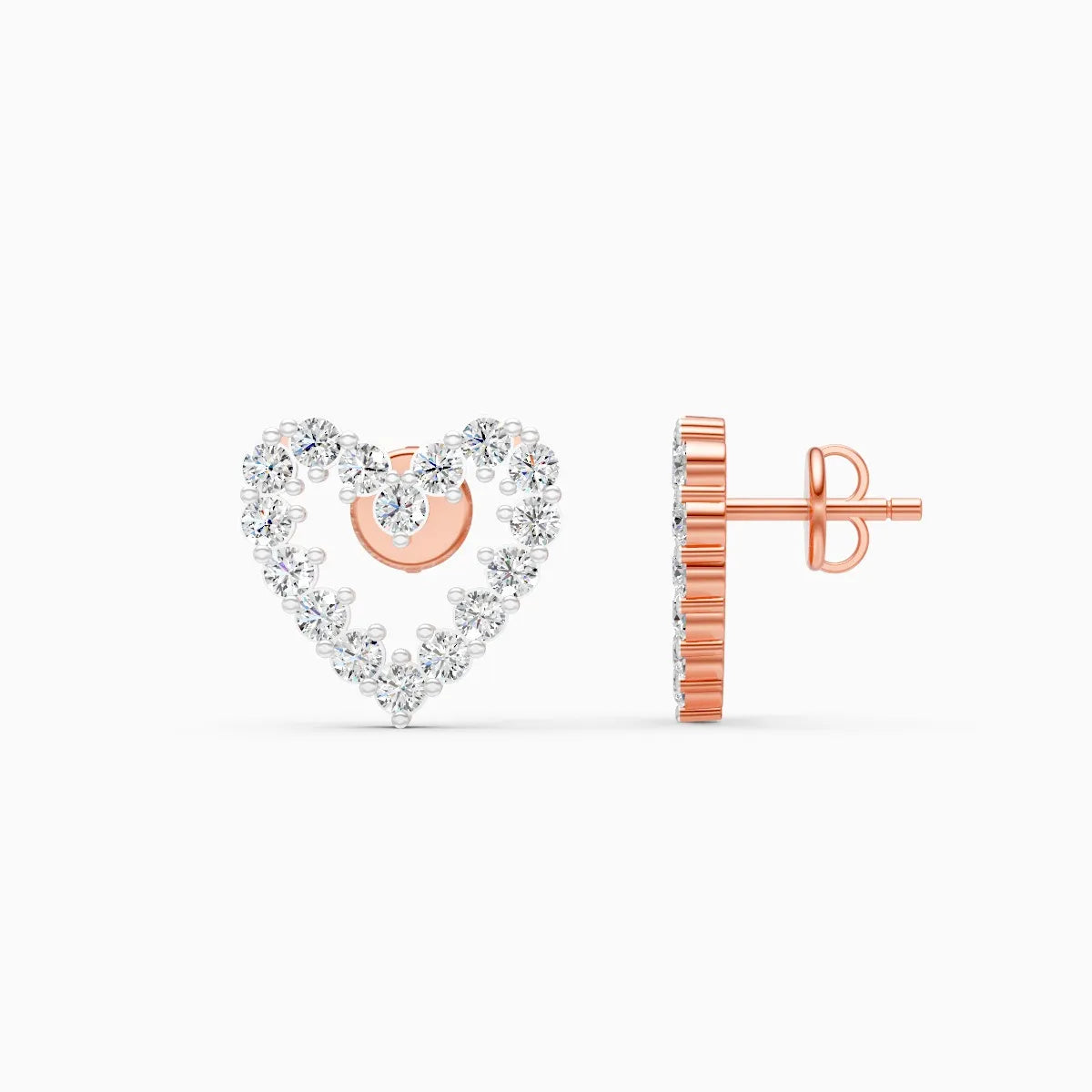 Celeste Heart Lab Grown Diamond Studs