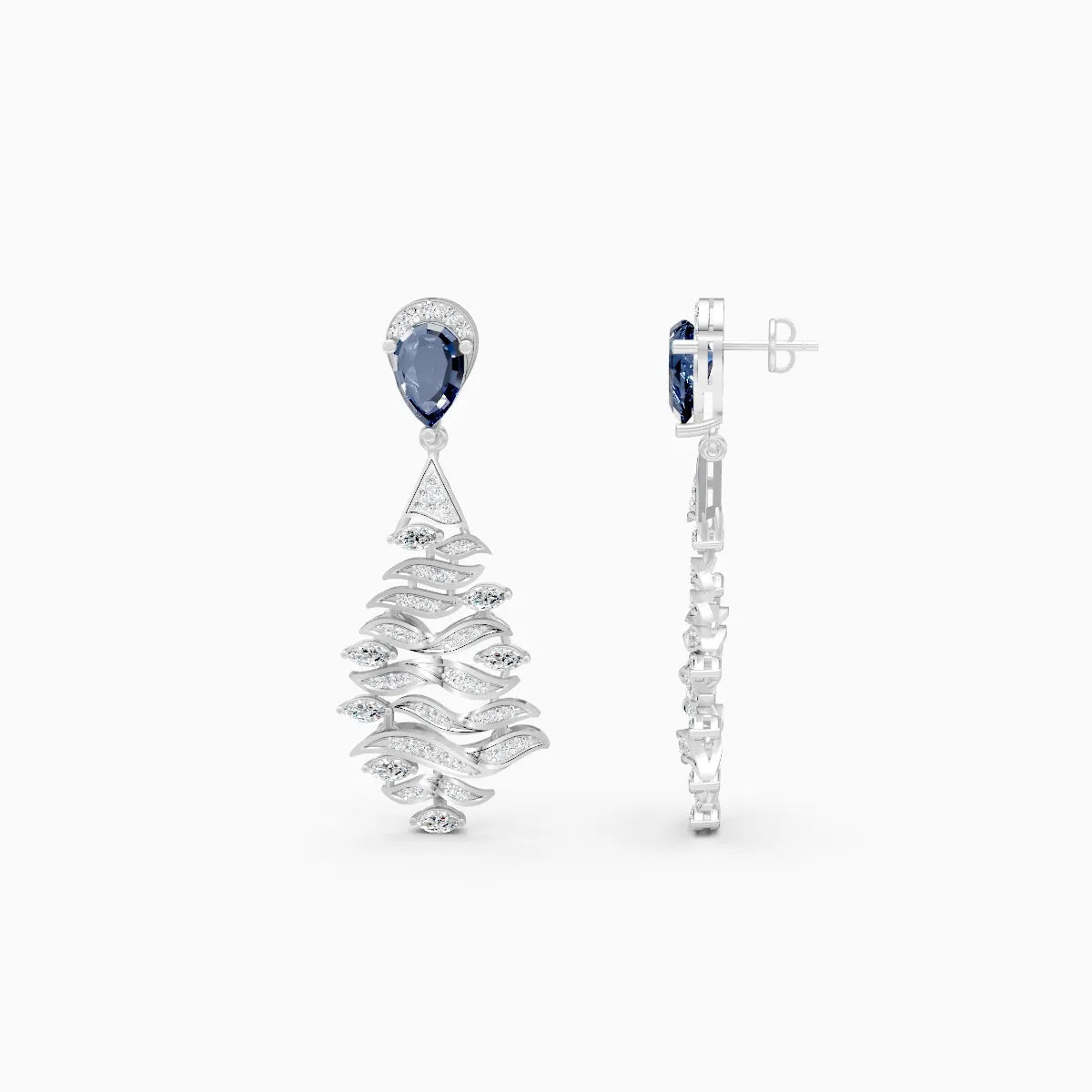 Ocean Drape Lab Grown Diamond Earrings