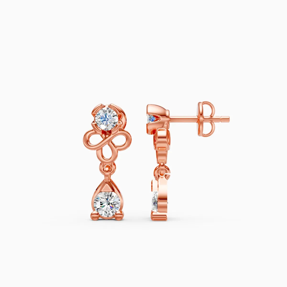 Elegance Knot Diamond Danglers