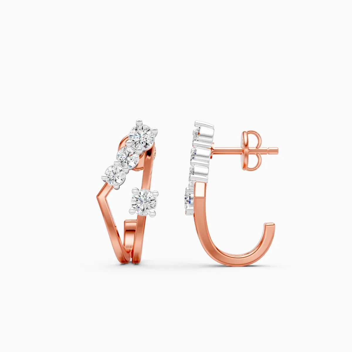 Lustra Edge Lab Grown Diamond Earrings