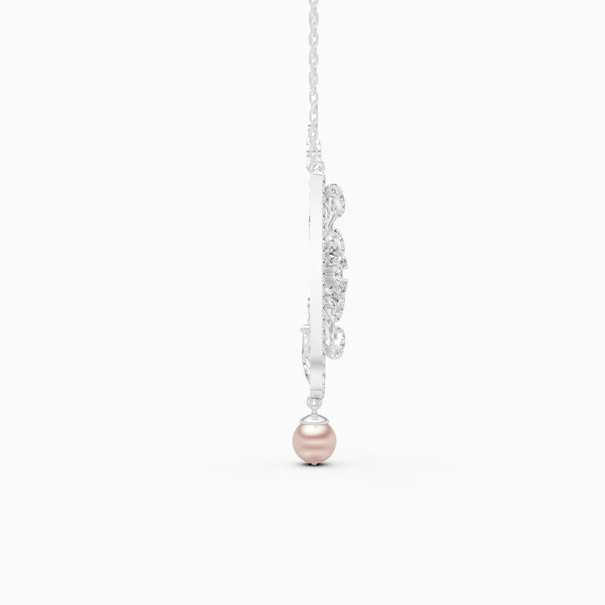 U-Curve Petal Lab Grown Diamond Pendant Set