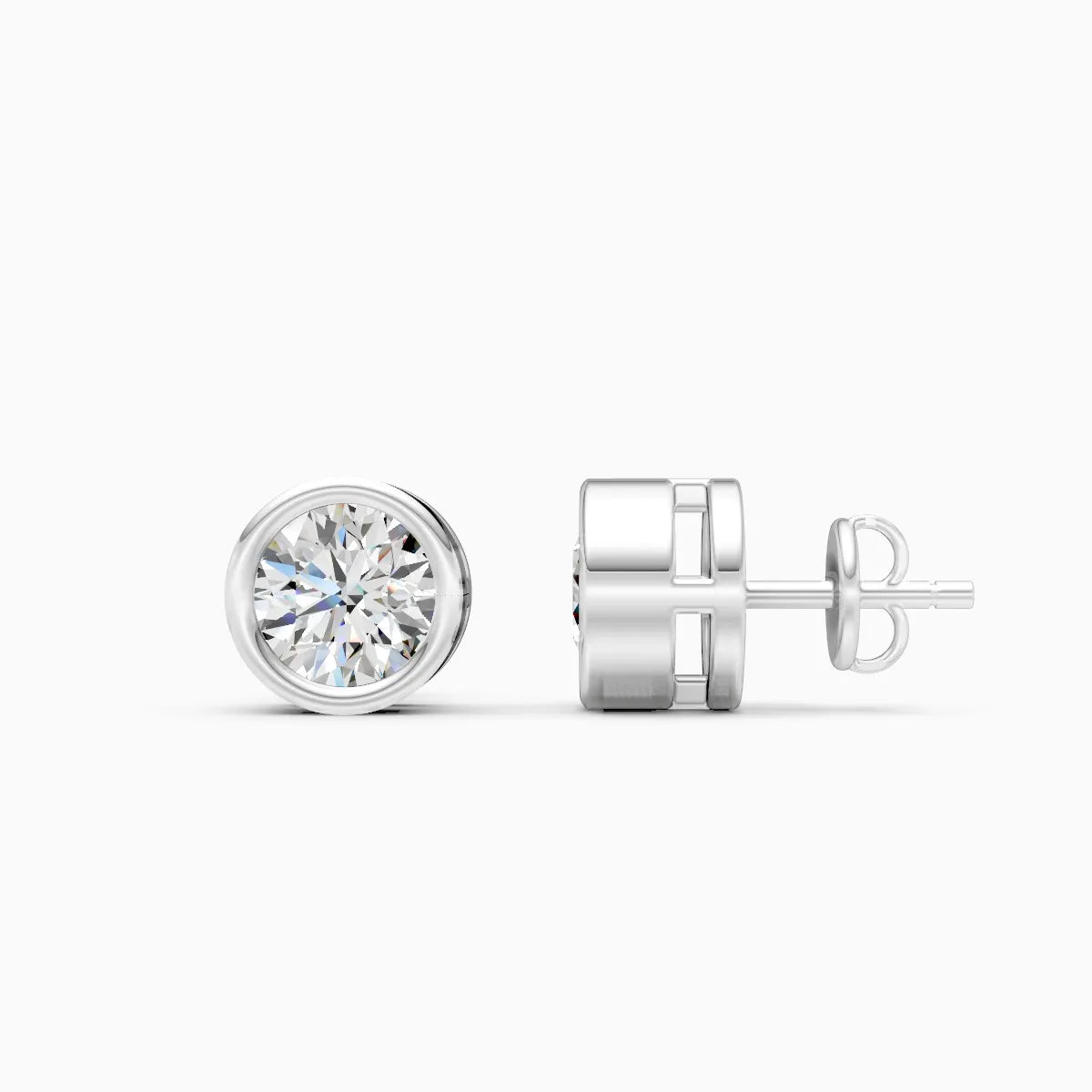 Everyday Glam Solitaire Diamond Stud Earrings