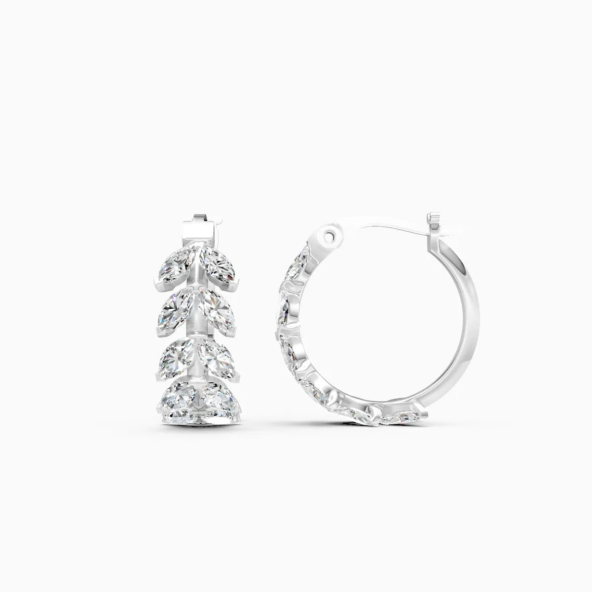 Elegant Marquise Flow Hoop Earrings