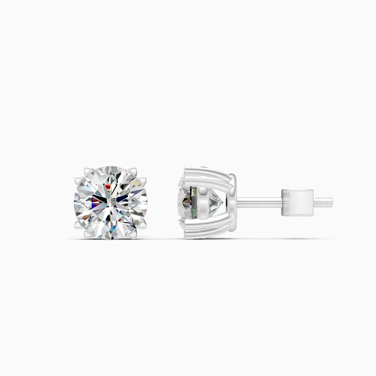 Classic Solitaire Diamond Studs