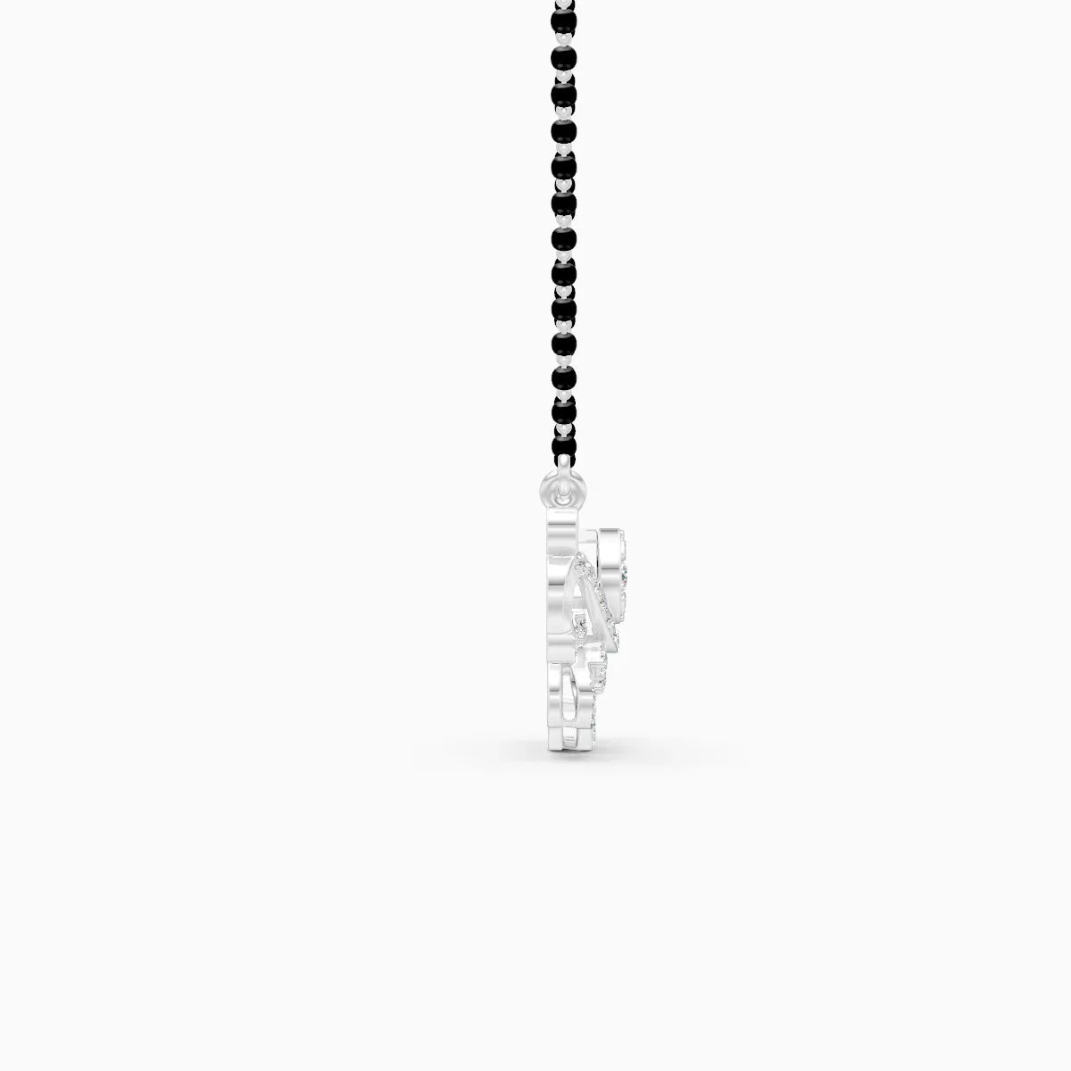 Artistic Petal Drop Diamond Mangalsutra