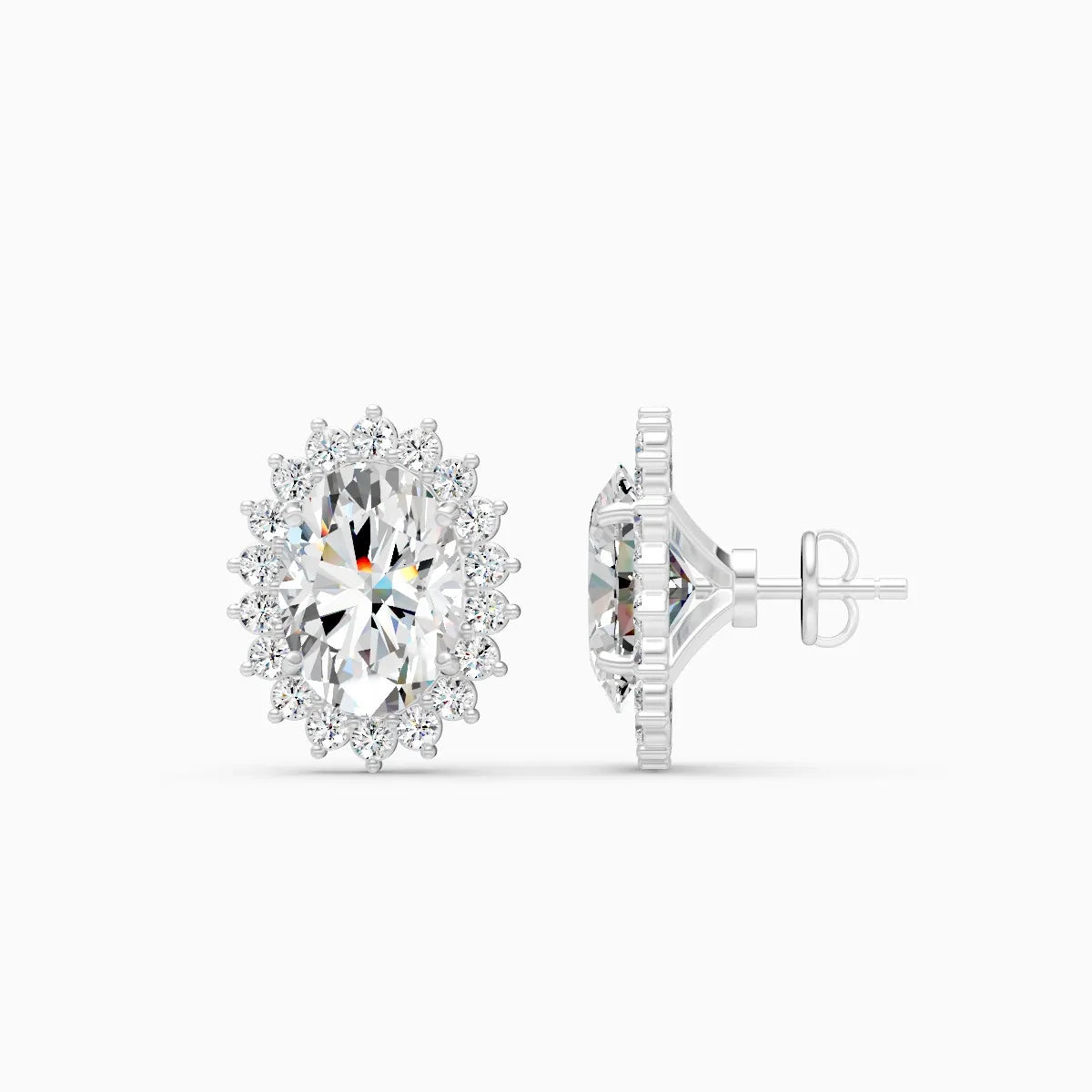 Petite Halo Diamond Studs