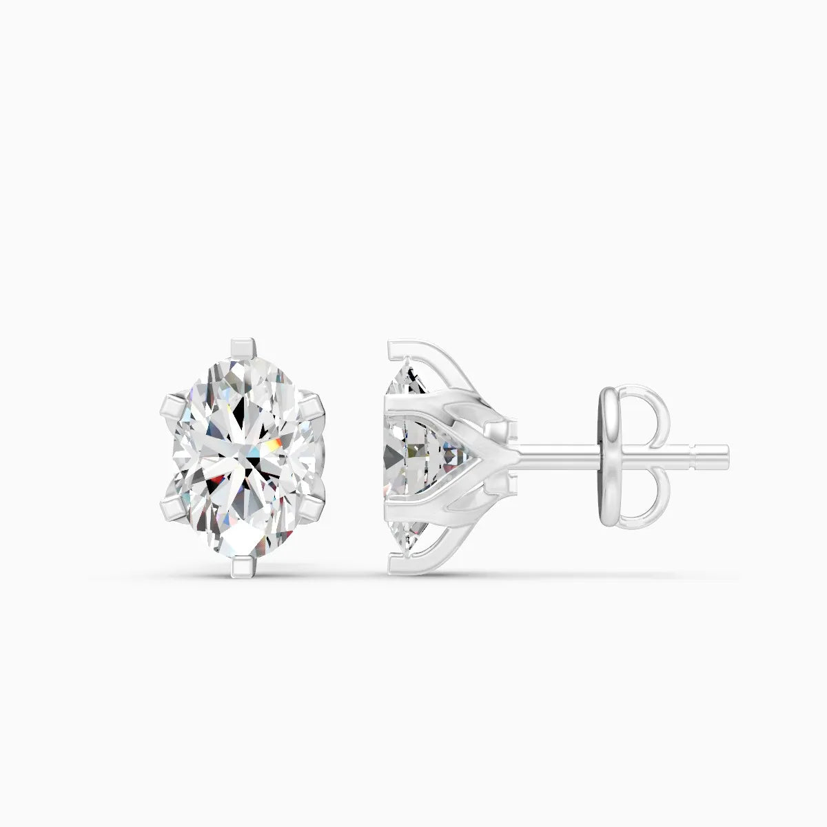 Celeste Oval Diamond Studs