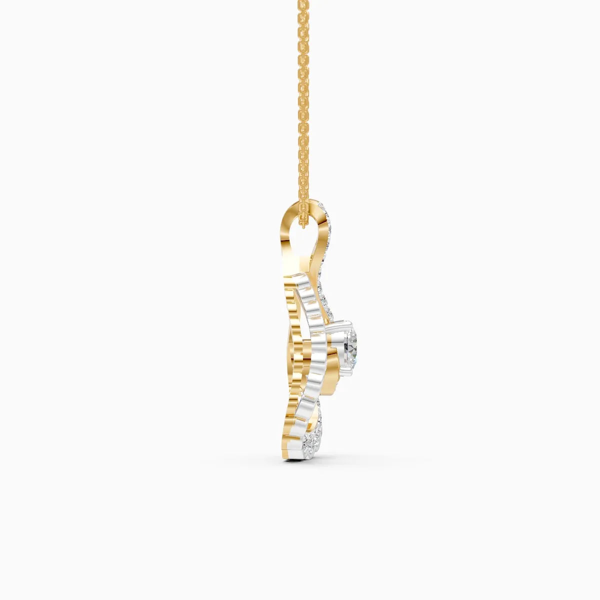 Twinkling Curve Lab-Grown Diamond Pendant
