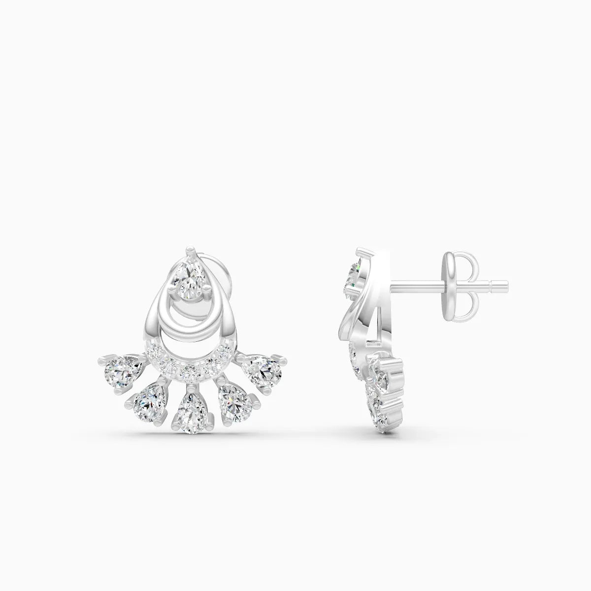 Opaline Feather Lab-Grown Diamond Earrings