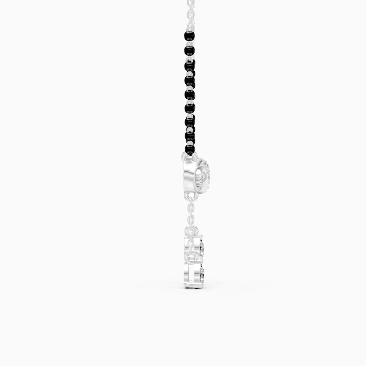 Stylist Infinity Mangalsutra With Diamond Drop Pendants