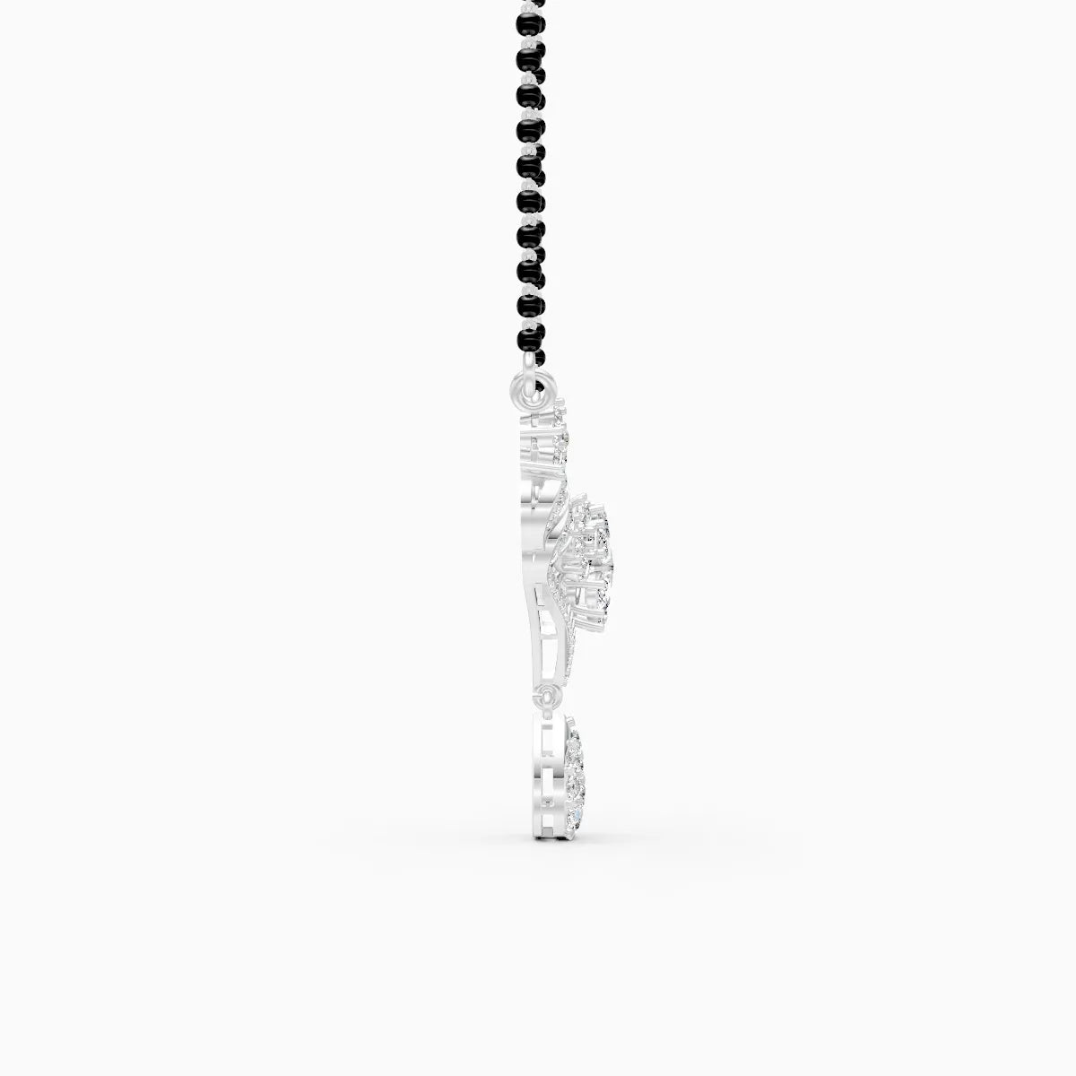 Blossom Bridal Tear-Drop Diamond Mangalsutra