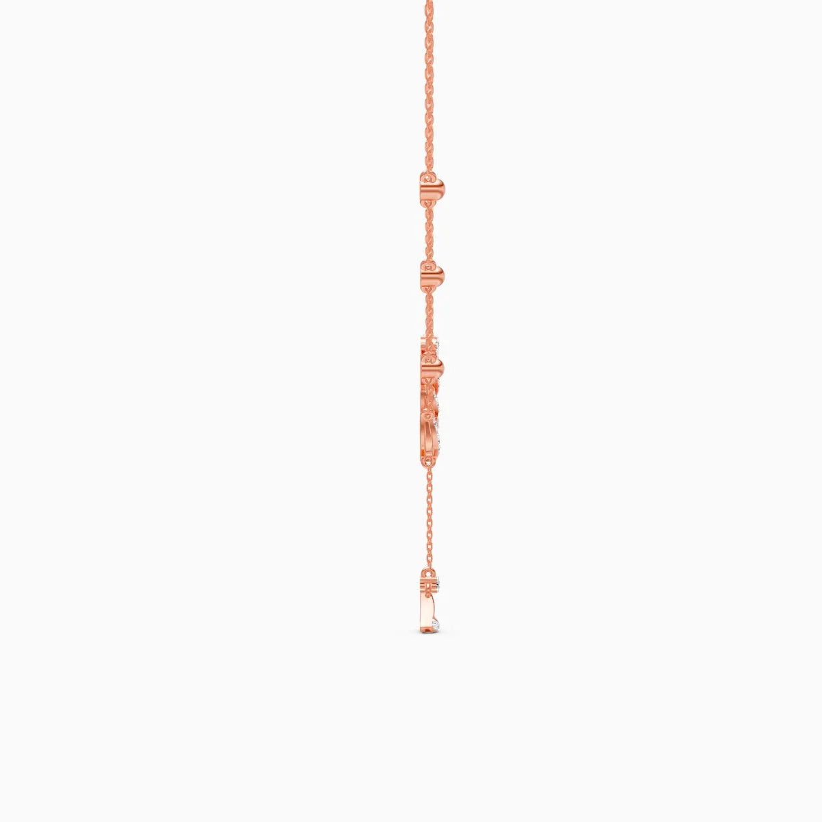Modern Edge Triangle Charm Diamond Necklace