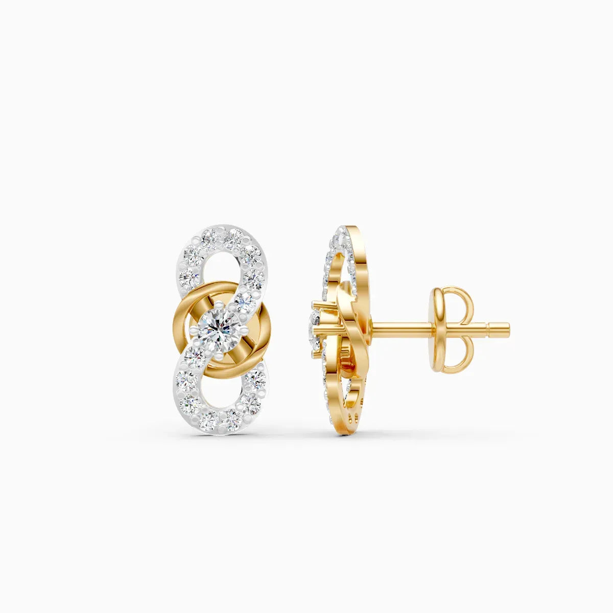 Interlinked Infinity Diamond Studs