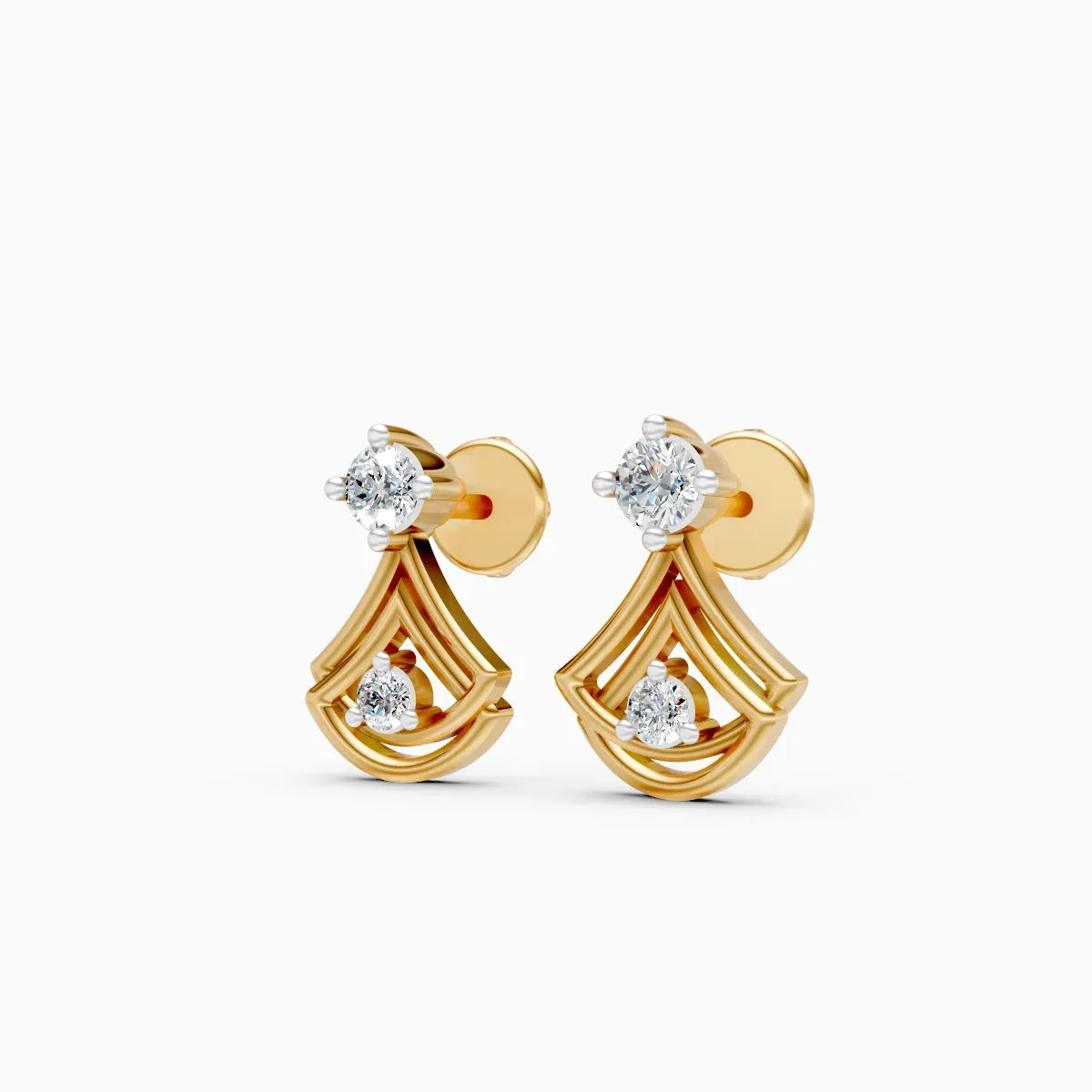 Dual Curve Diamond Studs