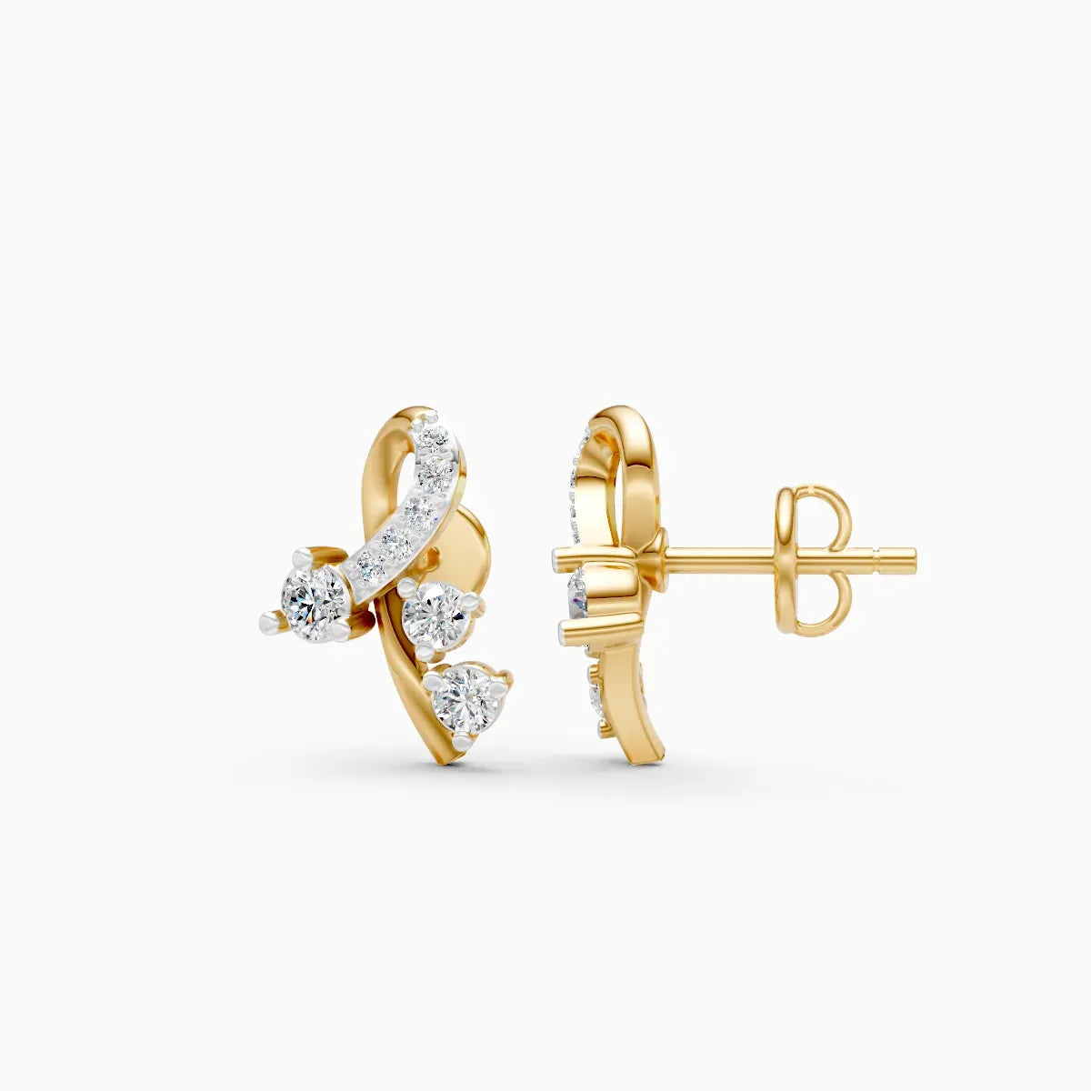 Round Diamond Twist Studs