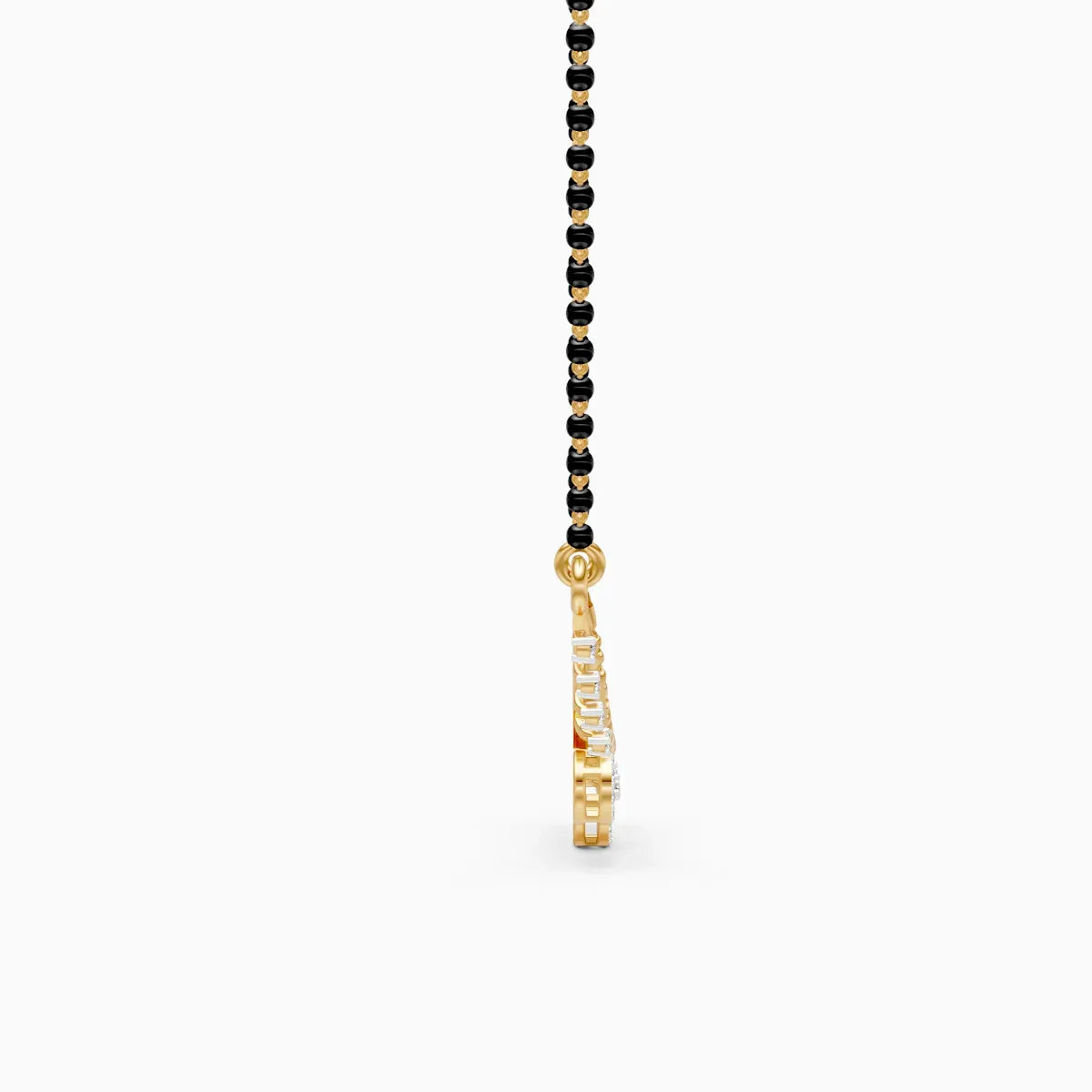 Lab Diamond Mangalsutra with Circular Pendant Accents
