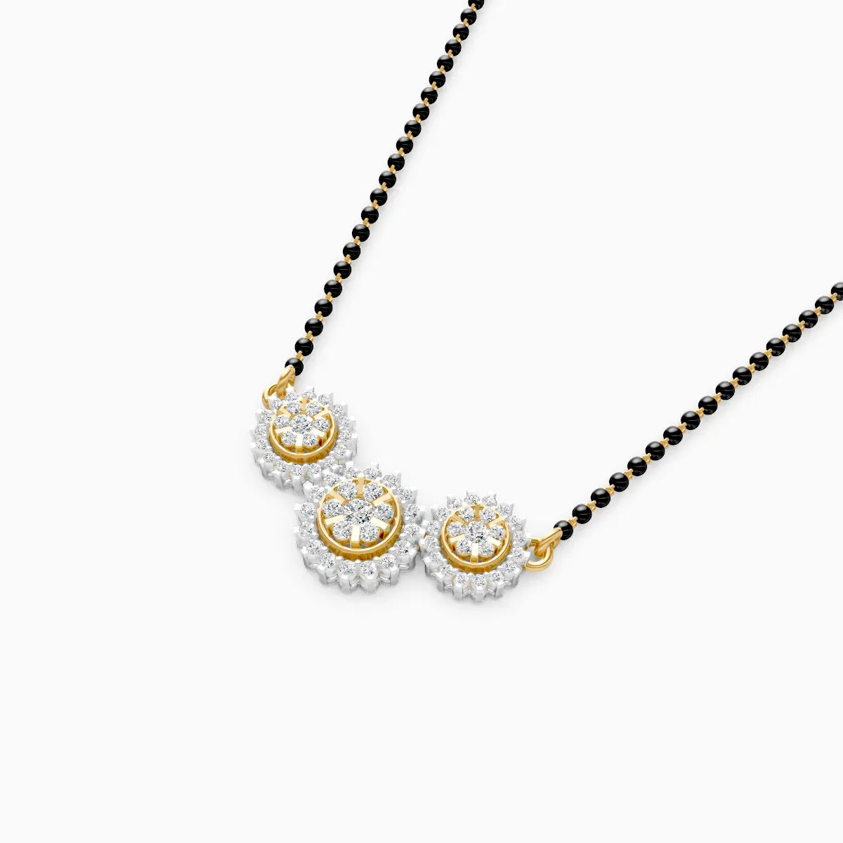 Beautiful Three Diamond-Studded Mangalsutra