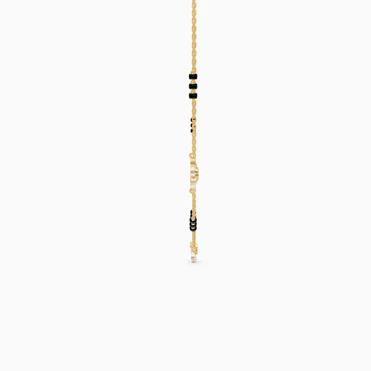 Everyday Floral Charm Small Diamond Mangalsutra
