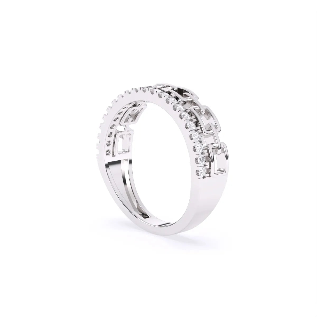 Elegance Linked Diamond Band Ring