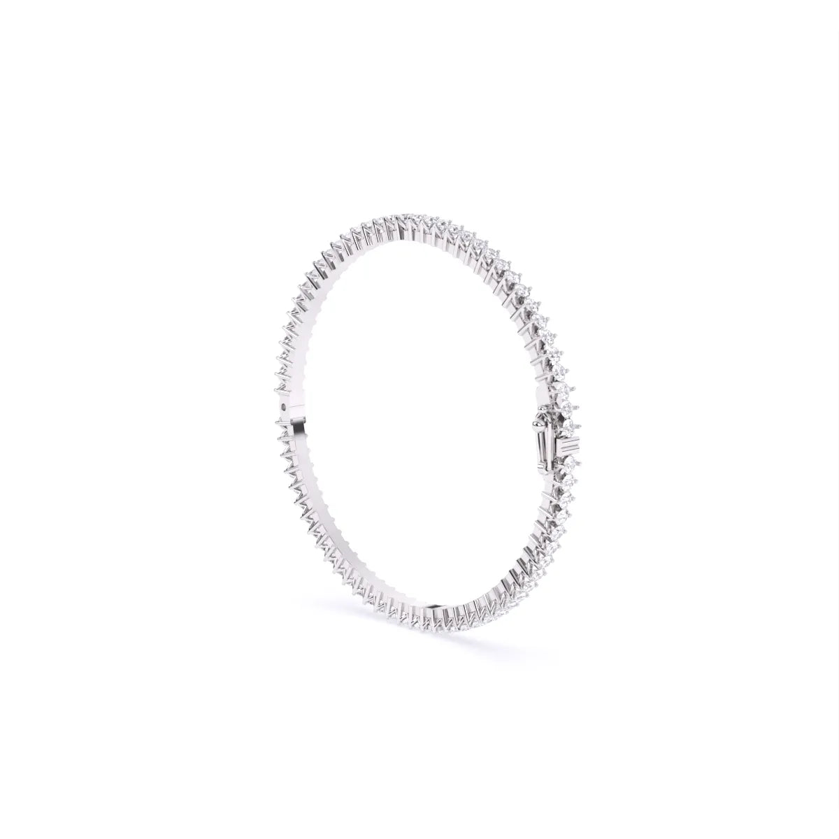 Round Solitaire Lab Grown Diamond Bangles