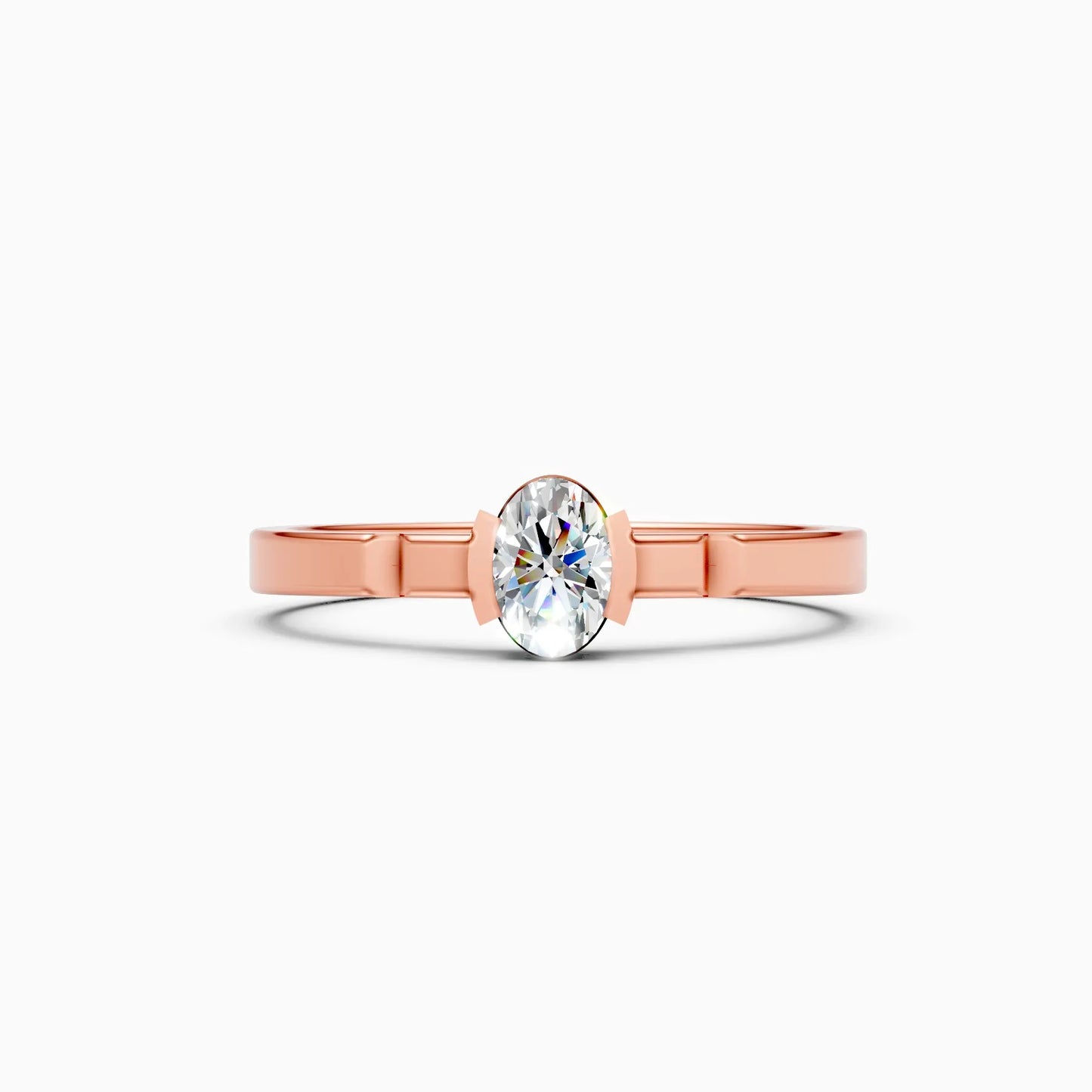 Modern Grip Set Solitaire Diamond Ring