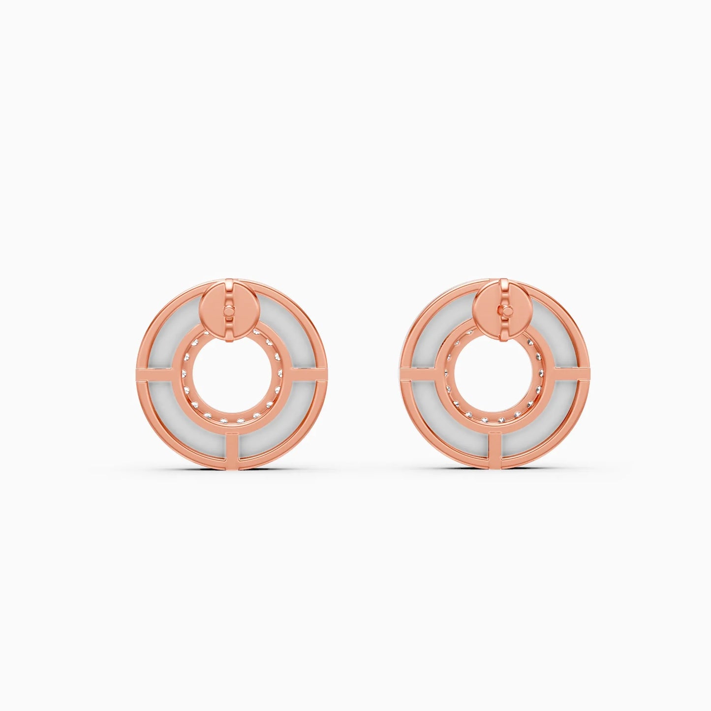 Elegant Halo Diamond Stud Earrings