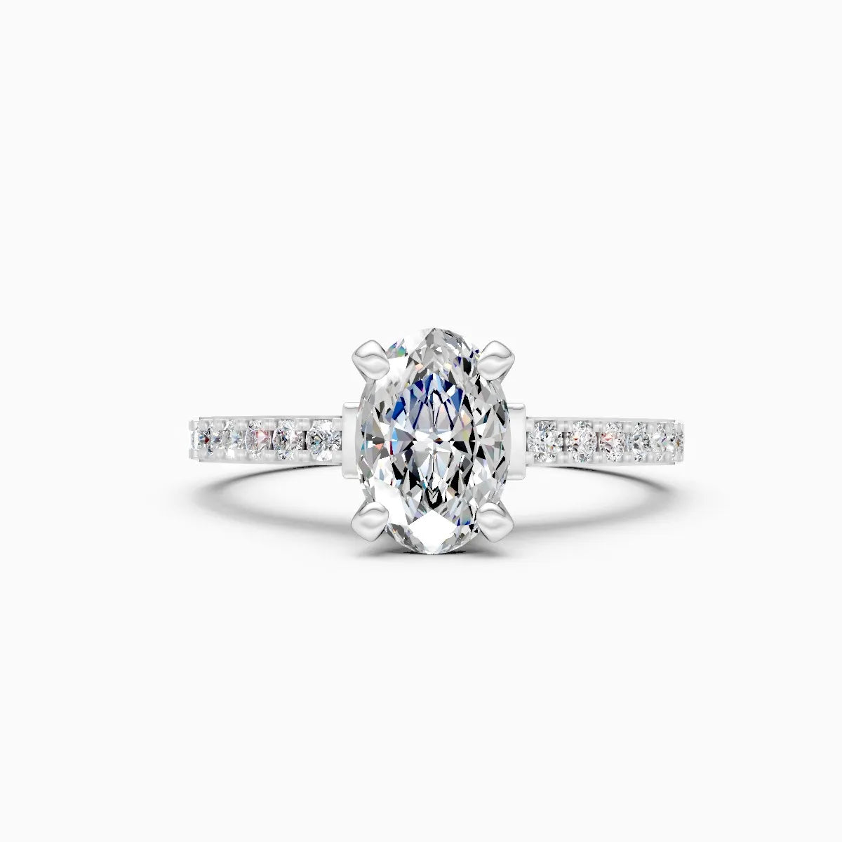 Delicate Oval Cut Lab Grown Diamond Ring