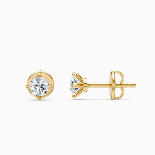 Brilliant Round Cut Solitaire Stud Earrings