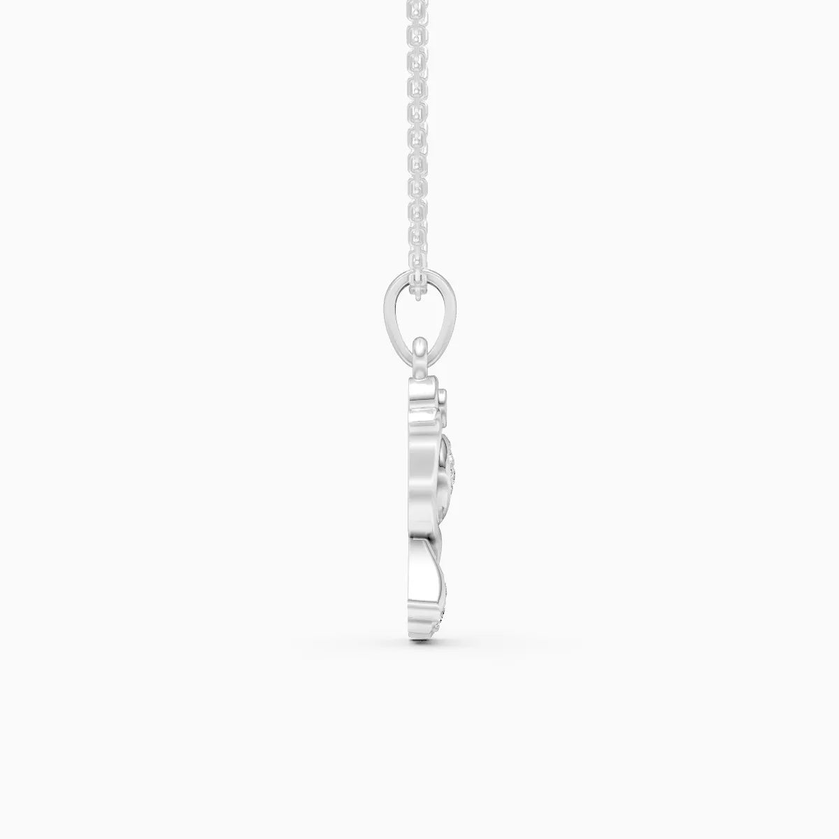 Feather-light Bird Charm Diamond Pendant