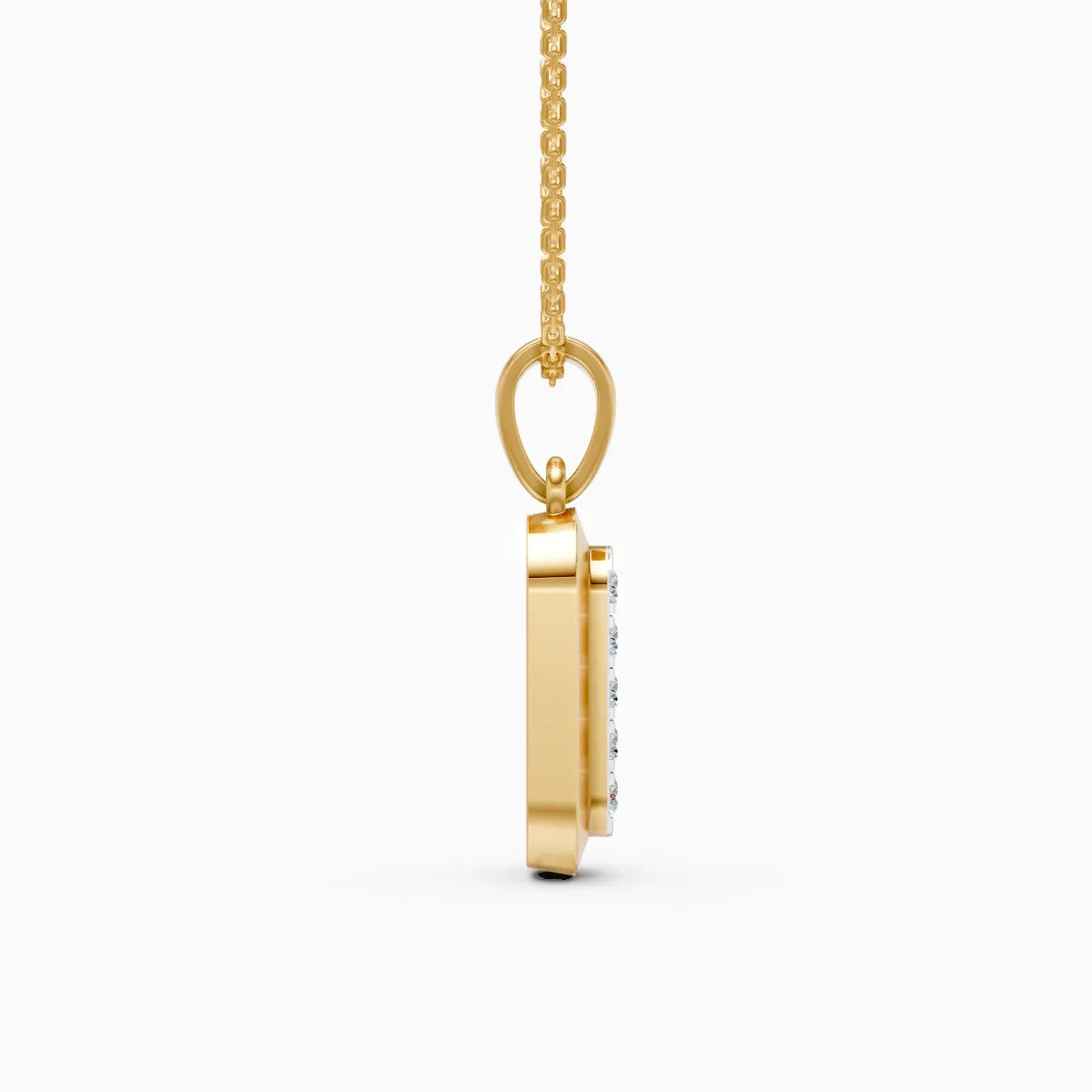 Pill-Shape Round Lab Diamond Pendant