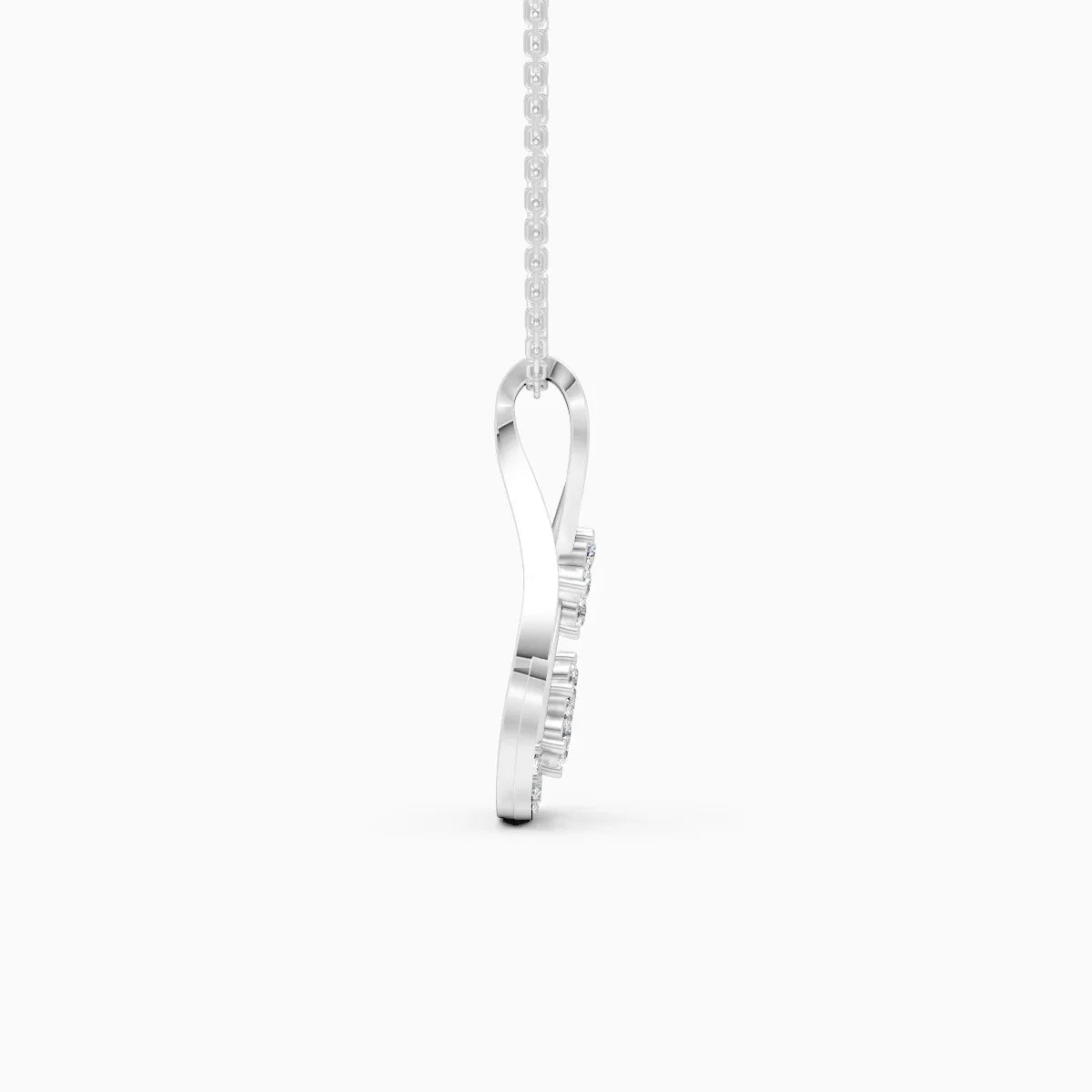 Twin Floral With Twist Loop Pendant