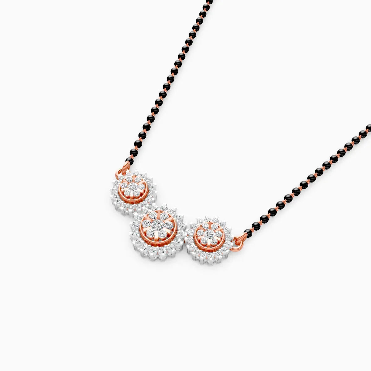 Beautiful Three Diamond-Studded Mangalsutra