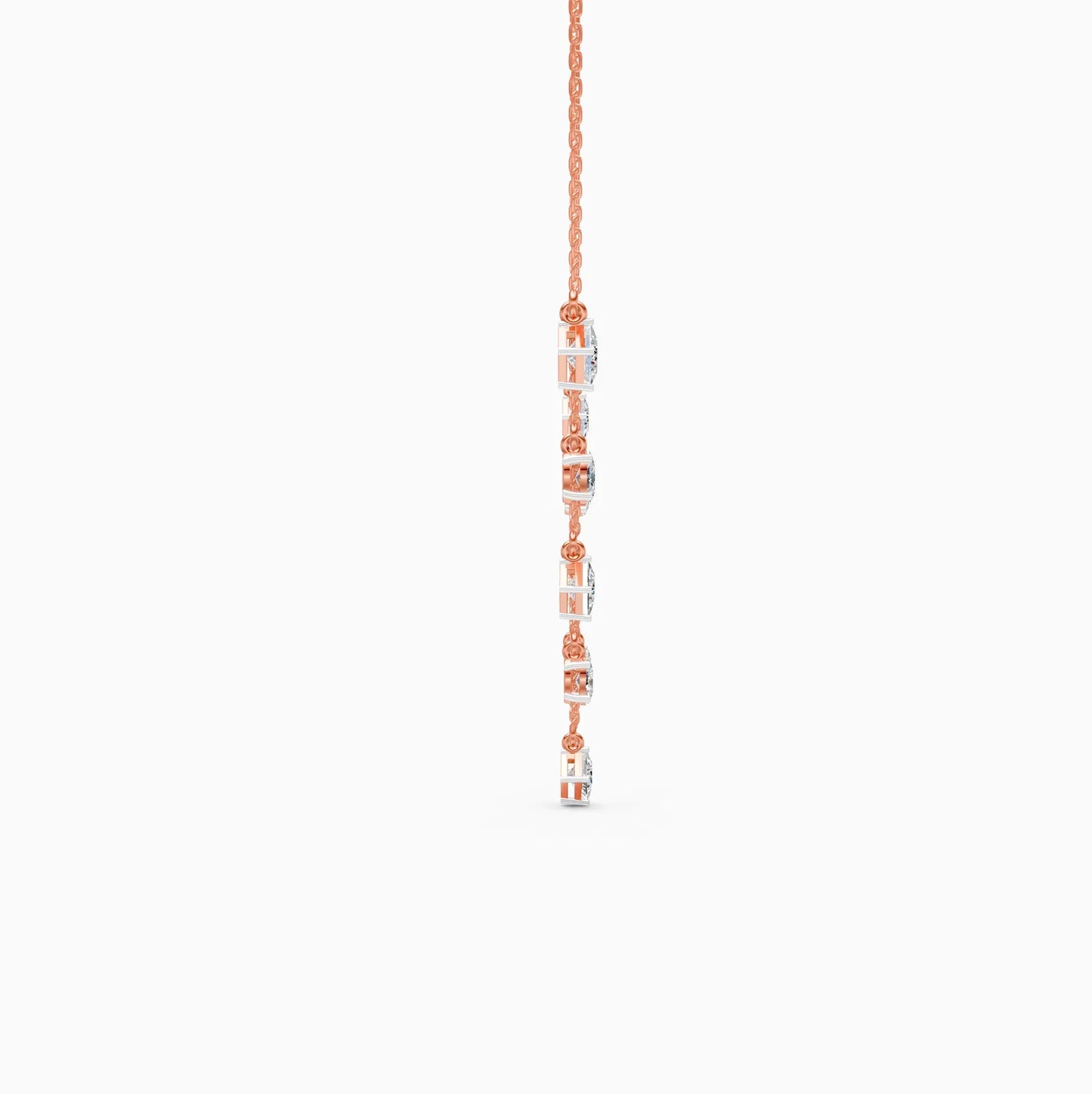 Geometric Radiance Charm Diamond Necklace