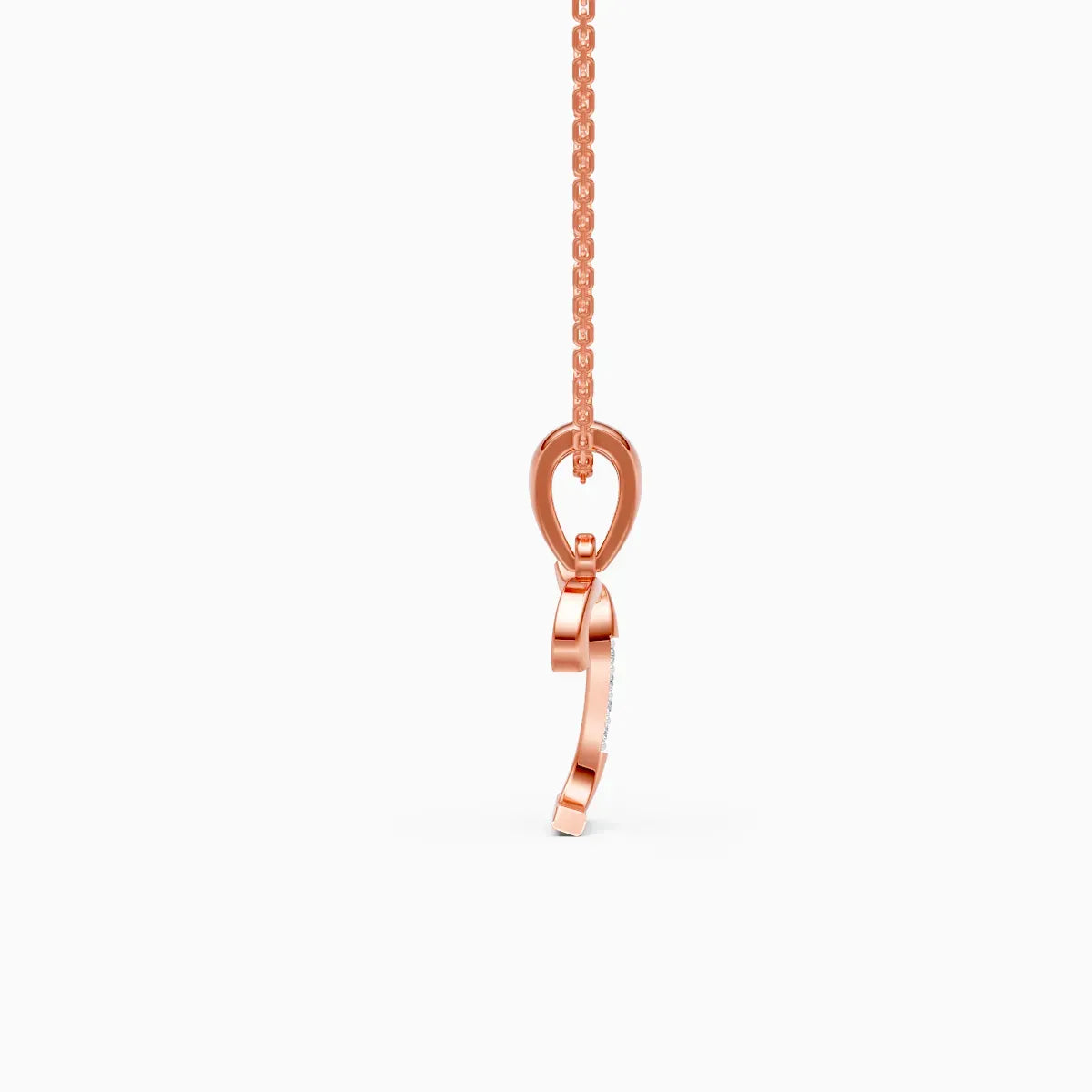 Letter Lab Grown Diamond Gold Pendant