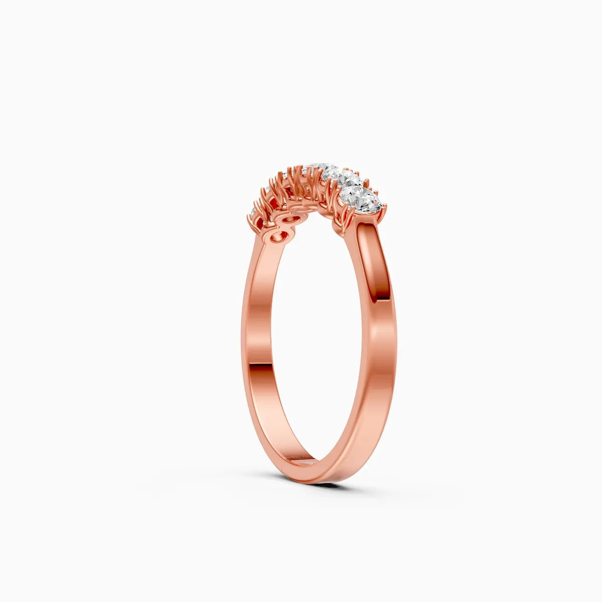 Elegant Prong-Set Diamond Half Eternity Ring