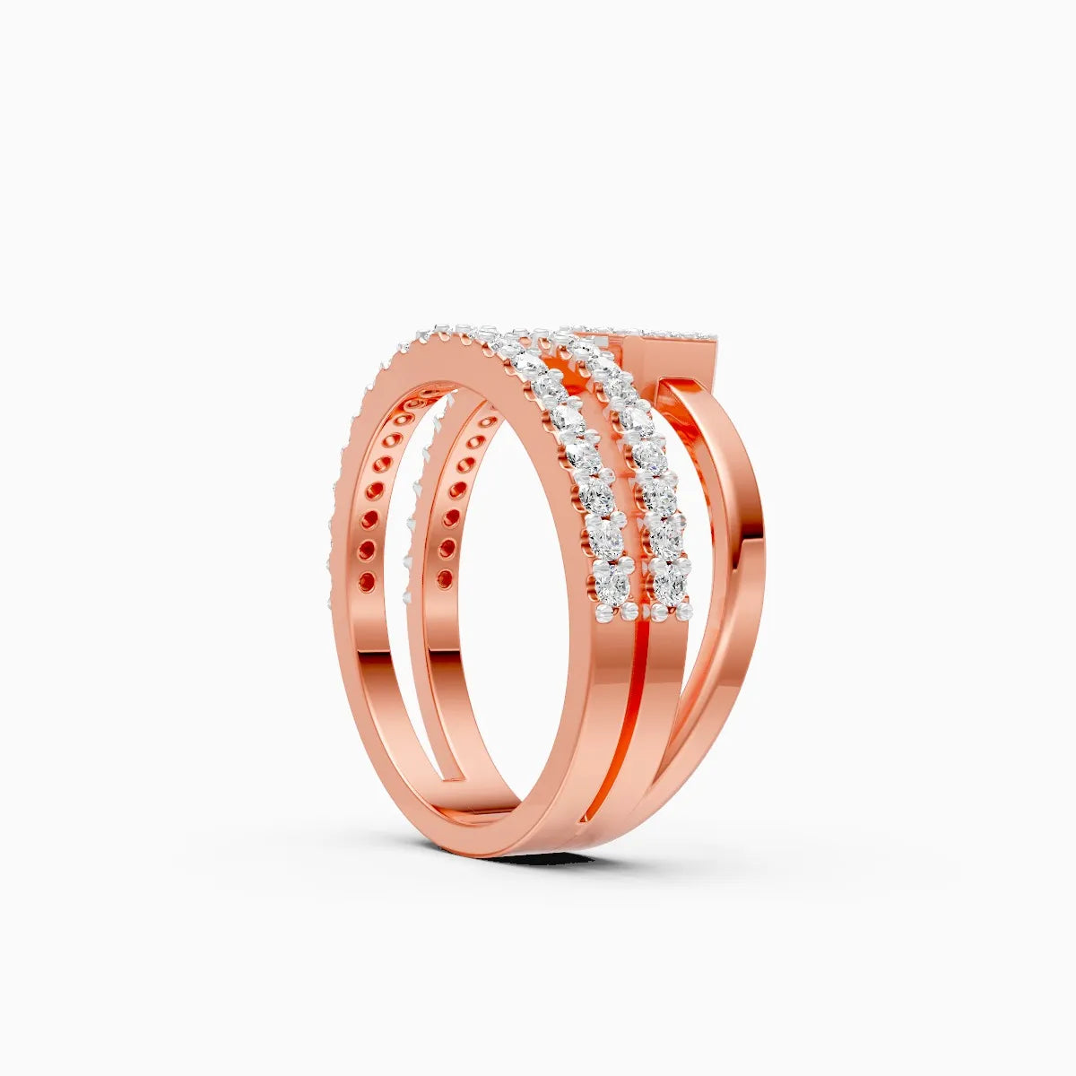 Minimal Line Baguette Center Diamond Ring