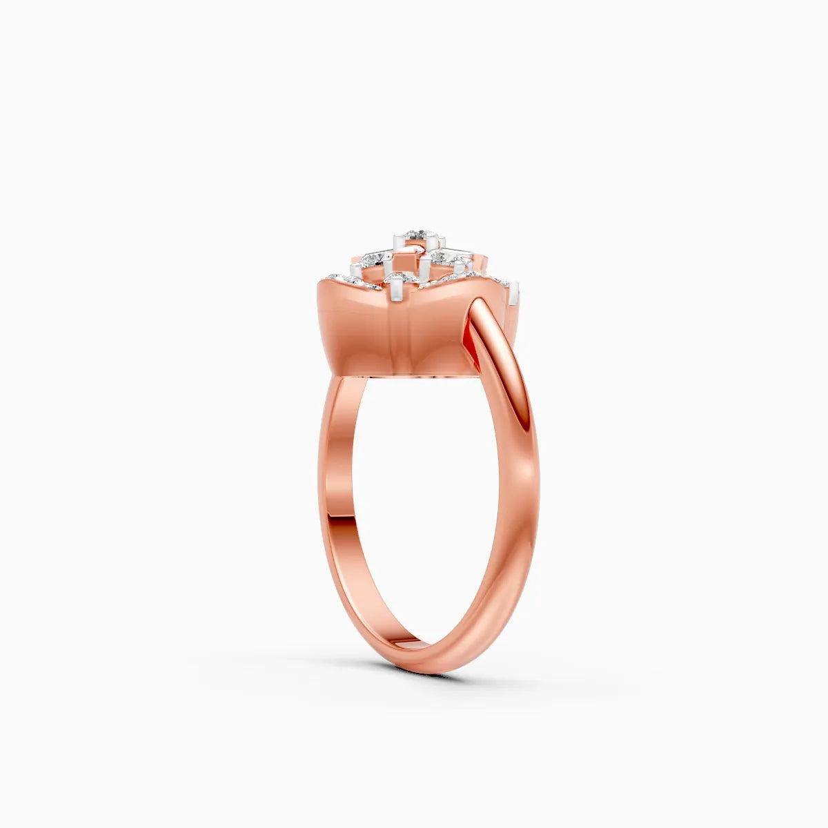 Royal Cluster Twilight Glow Lattice Ring