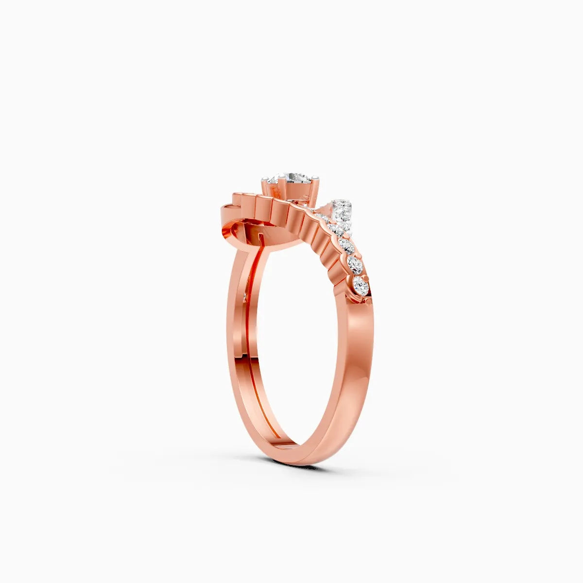 HaloTwist Lab Grown Diamond Ring