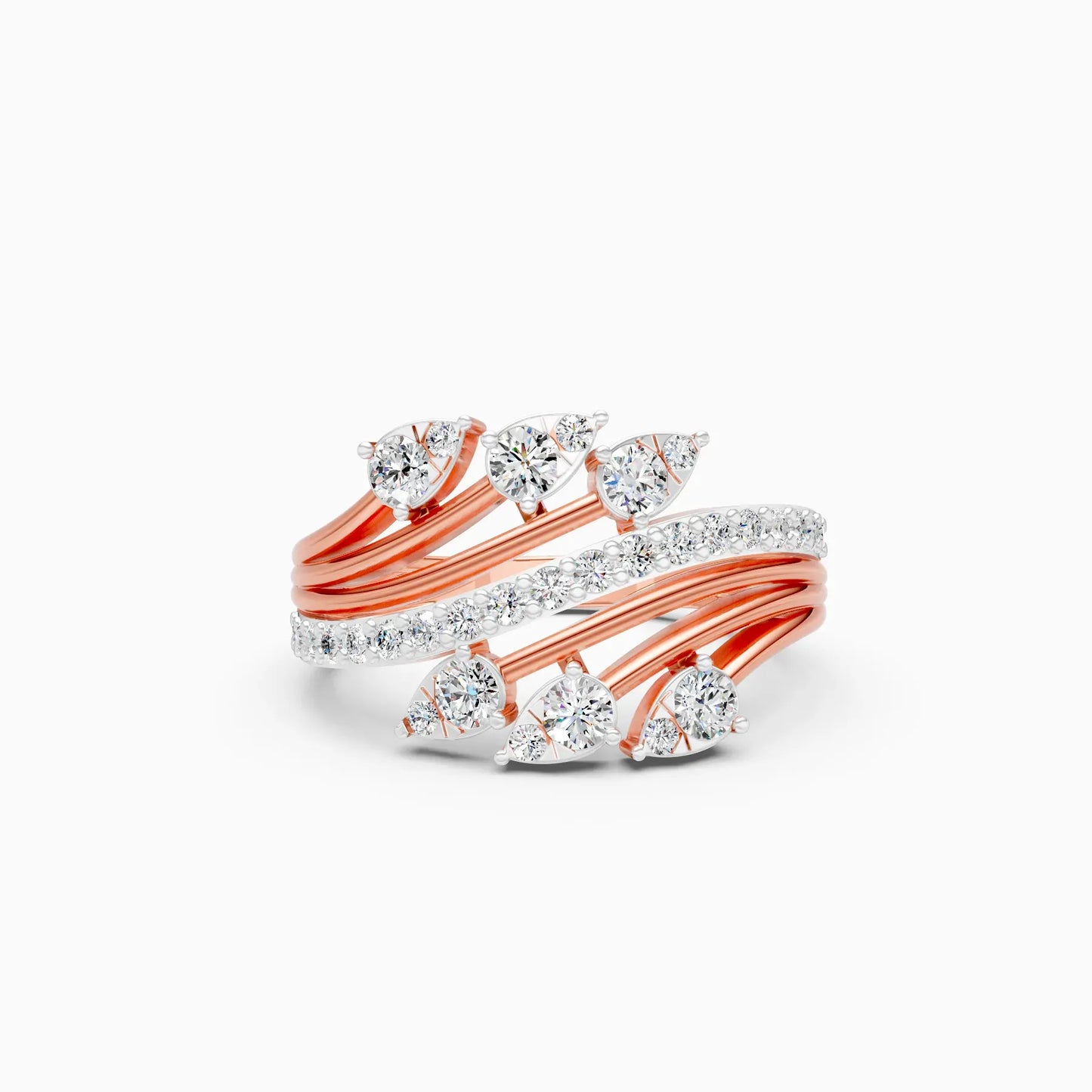 Pear-Cut Leaf Diamond Ring