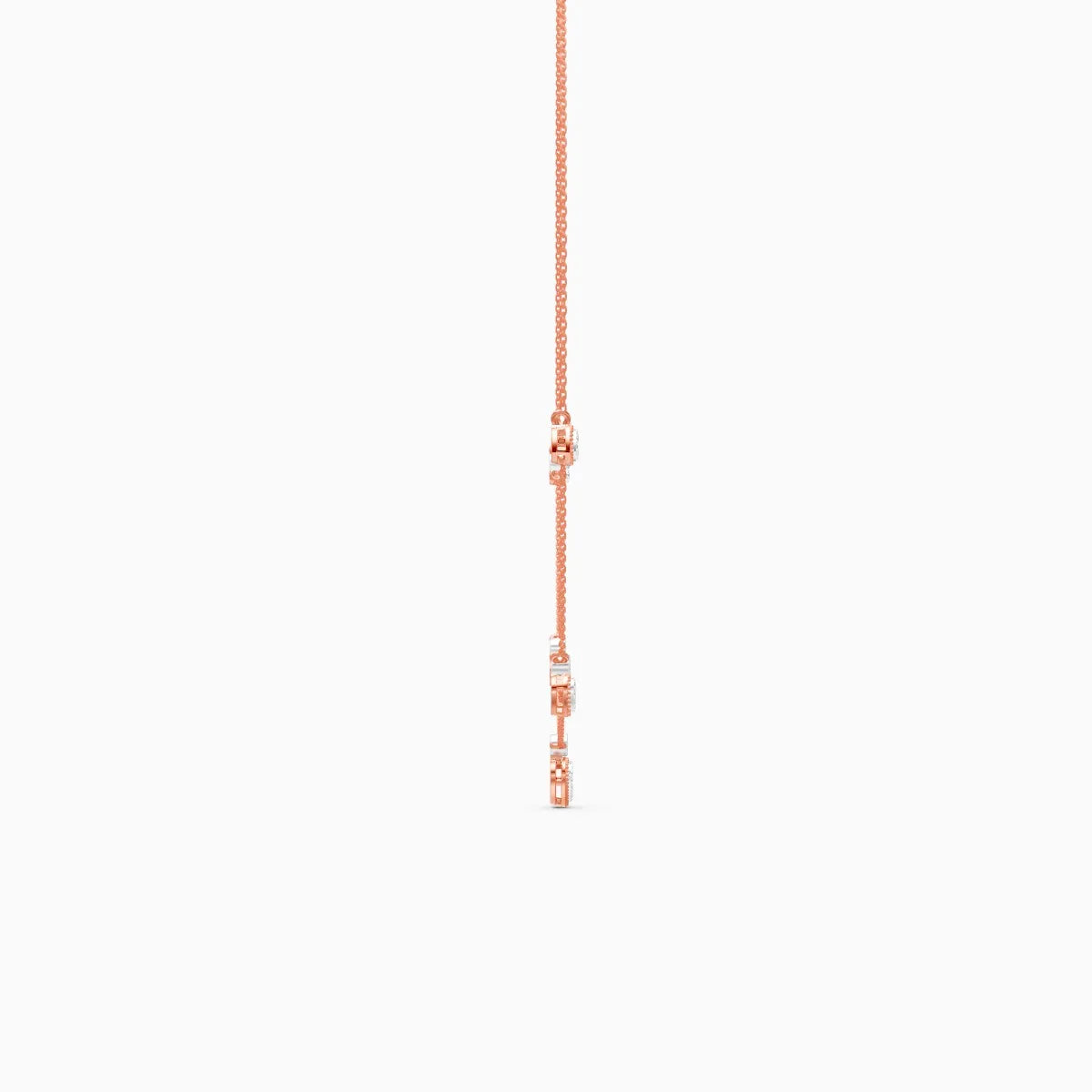 Blush Heart Charm Lab Diamond Chain