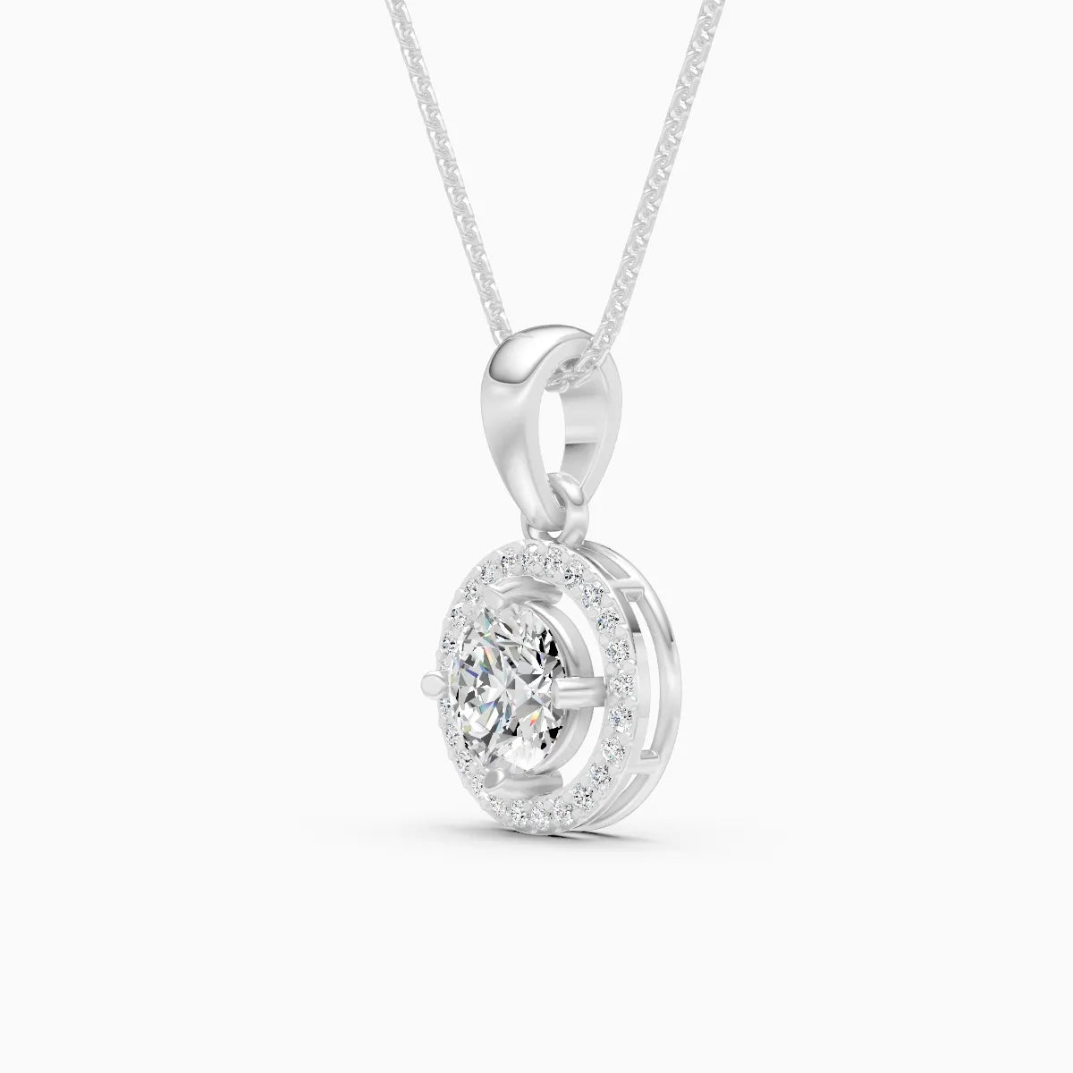 Eternal Solitare Orbit Lab Grown Diamond Pendant